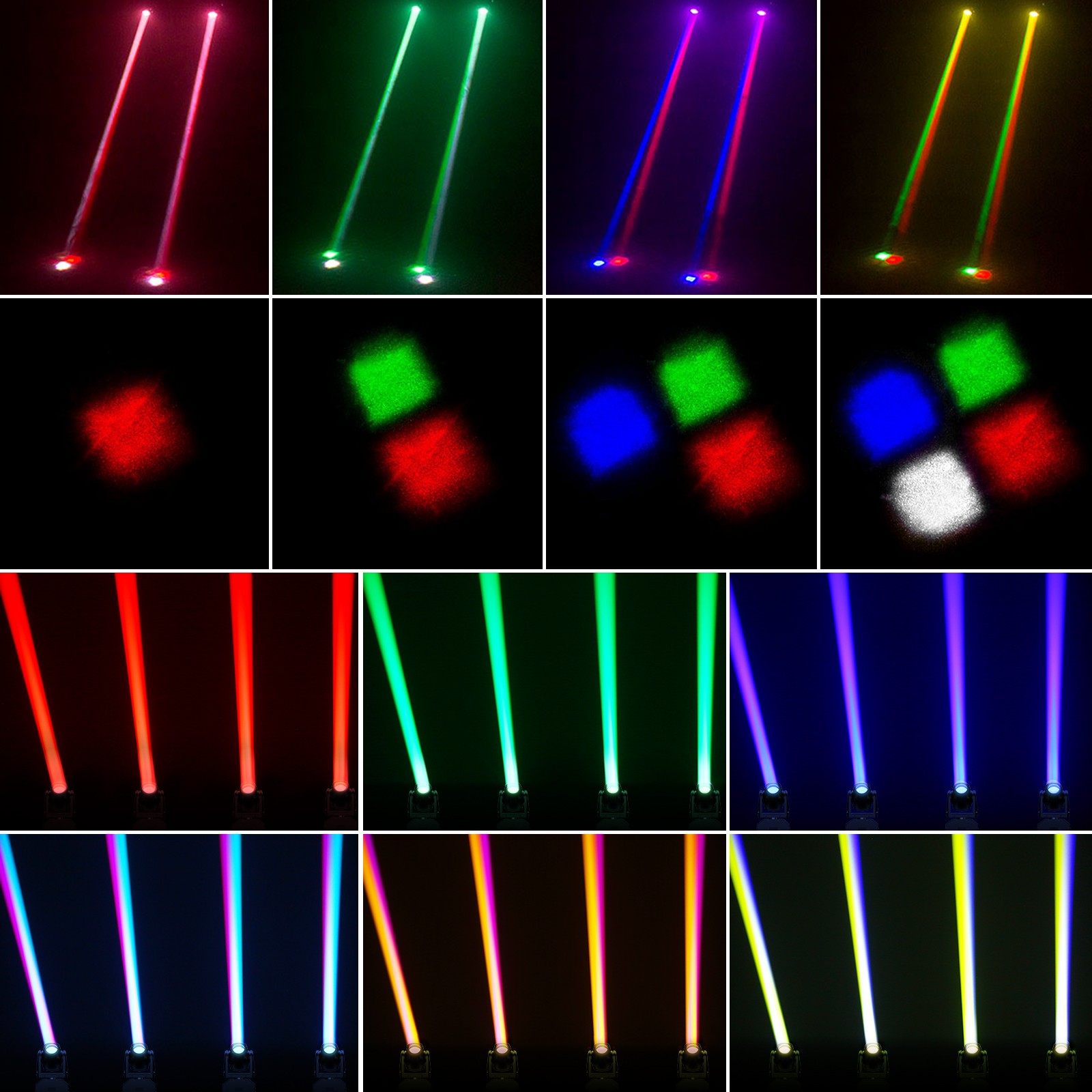 100W Mini Moving Head Light RGBW Beam Stage Lighting LED Party Lights Disco