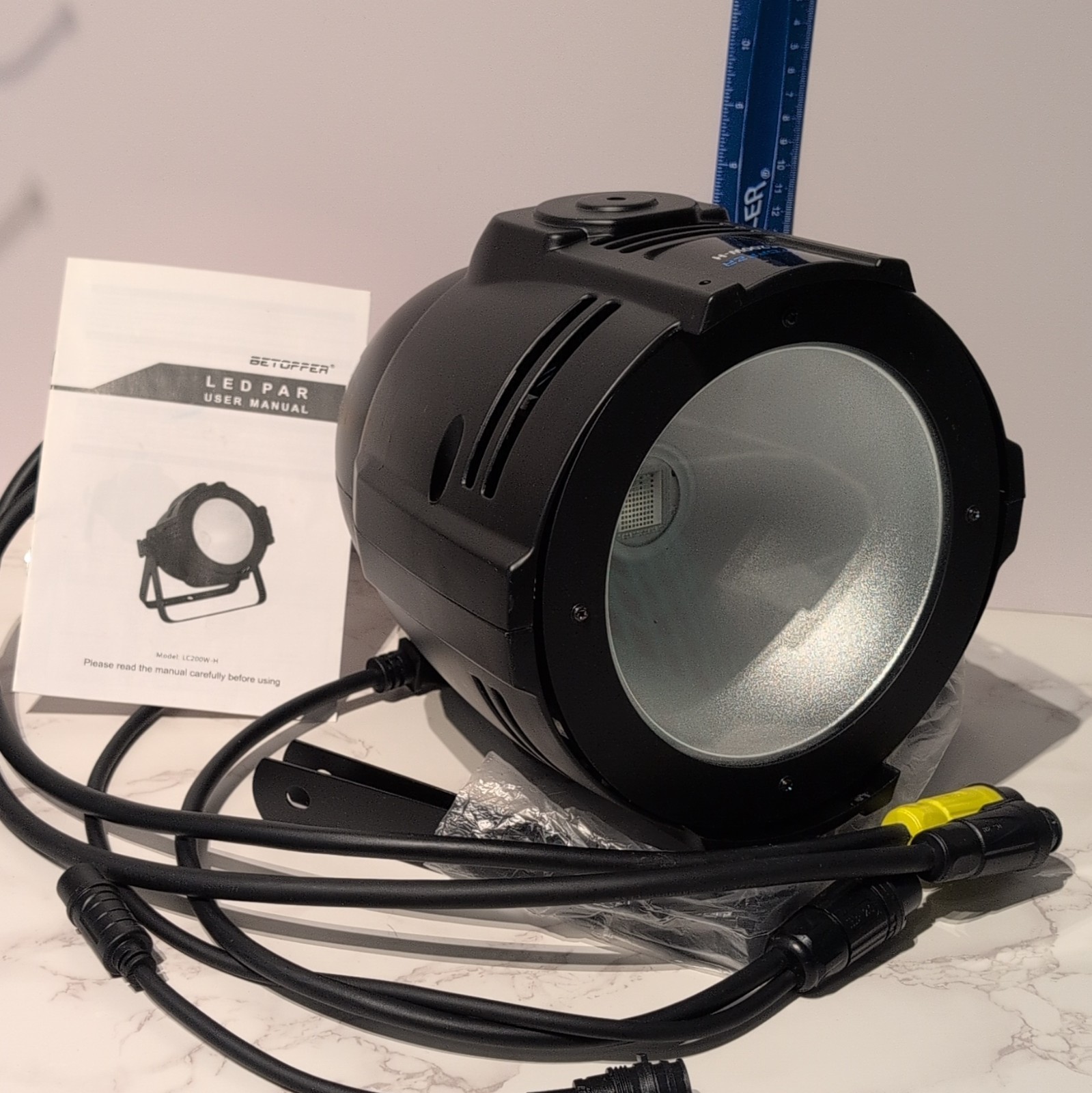 Betopper LC200W-H LED PAR Stage Light, DMX Strobe, Multicolor, Bracket