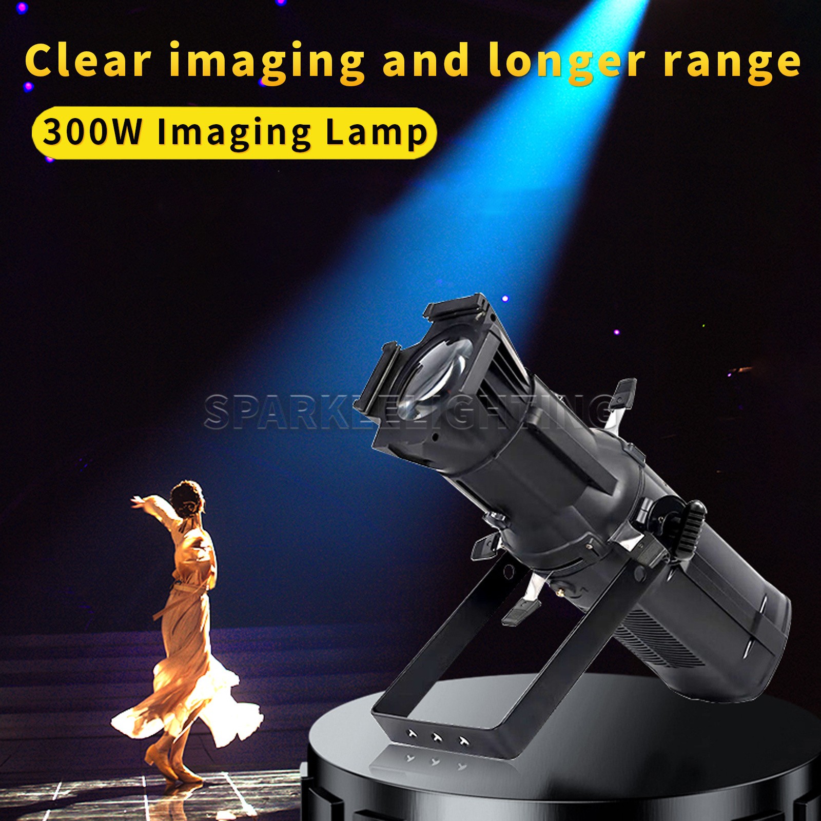 PAIDUN 300W RGBW 3200-5600K LEKO Profile Spotlight Studio Theater Wedding Light