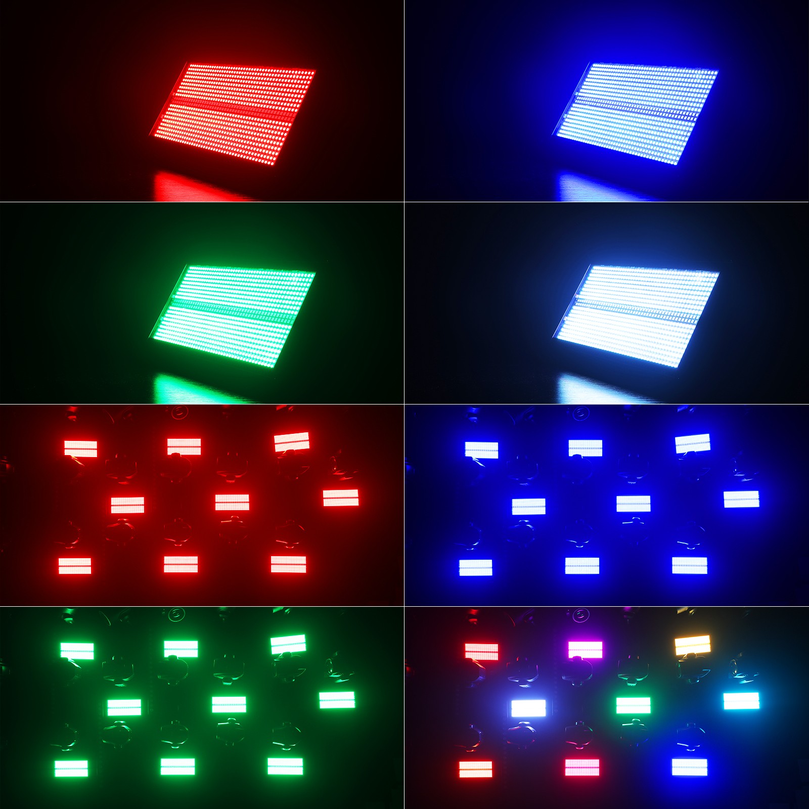 2PCS 200W Strobe Light Aluminum DMX 960LED RGBW Flash Wall Wash Stage Lighting
