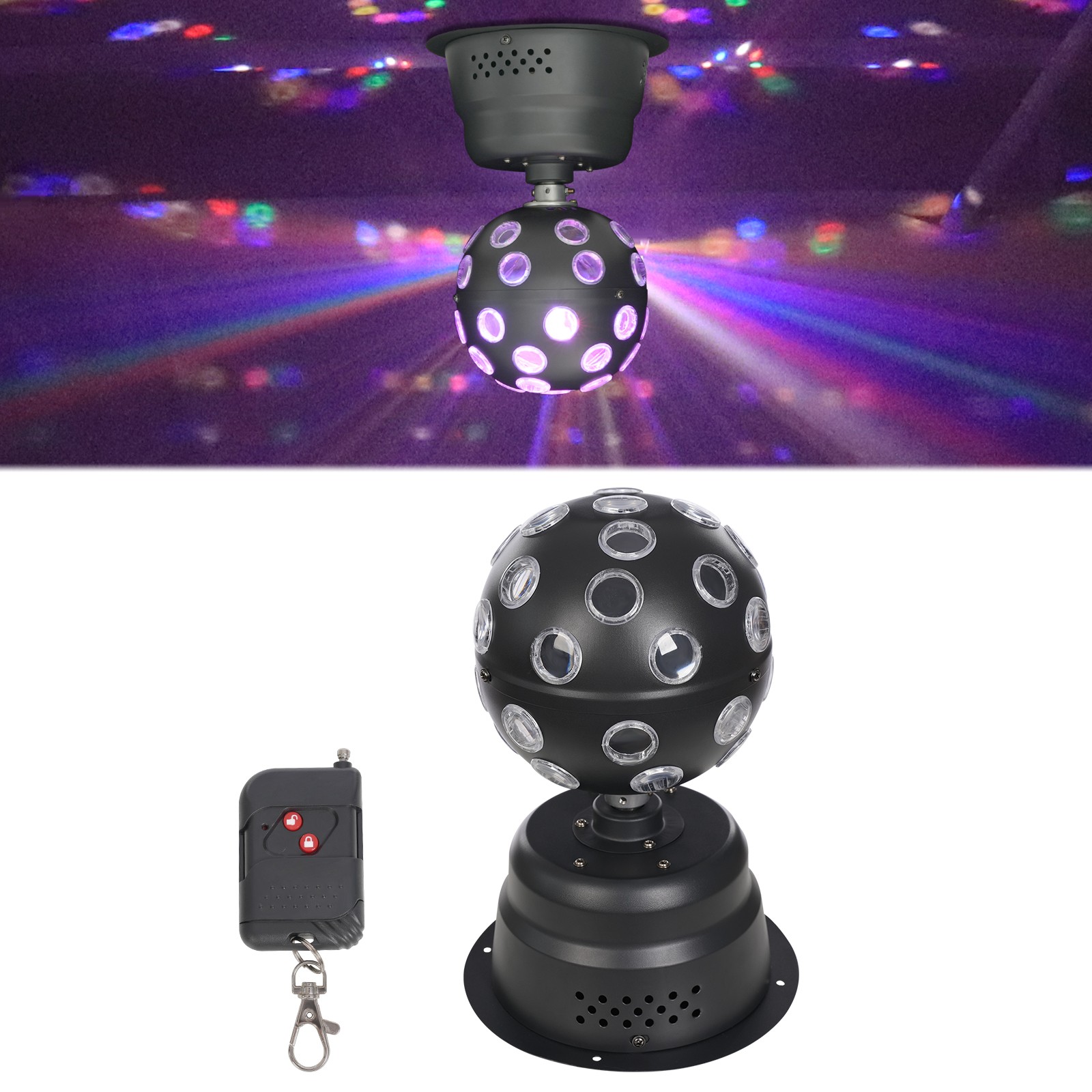 30W LED 9-Color DJ Band Stage Light KTV Disco Party Show Lighting Remote Control