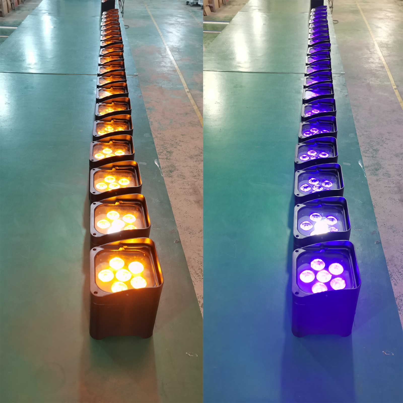 6x18W RGBWAUV 6 in 1 Wireless DMX Battery Power Wifi Led Par Light 1pc Pack
