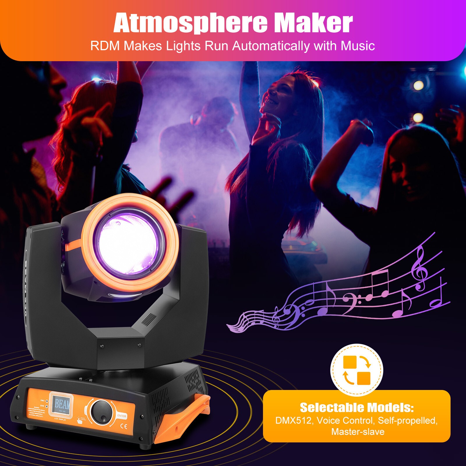 7R Sharpy 230W Zoom Moving Head Beam Light 8+16Prism Strobe Stage Party DJ Light