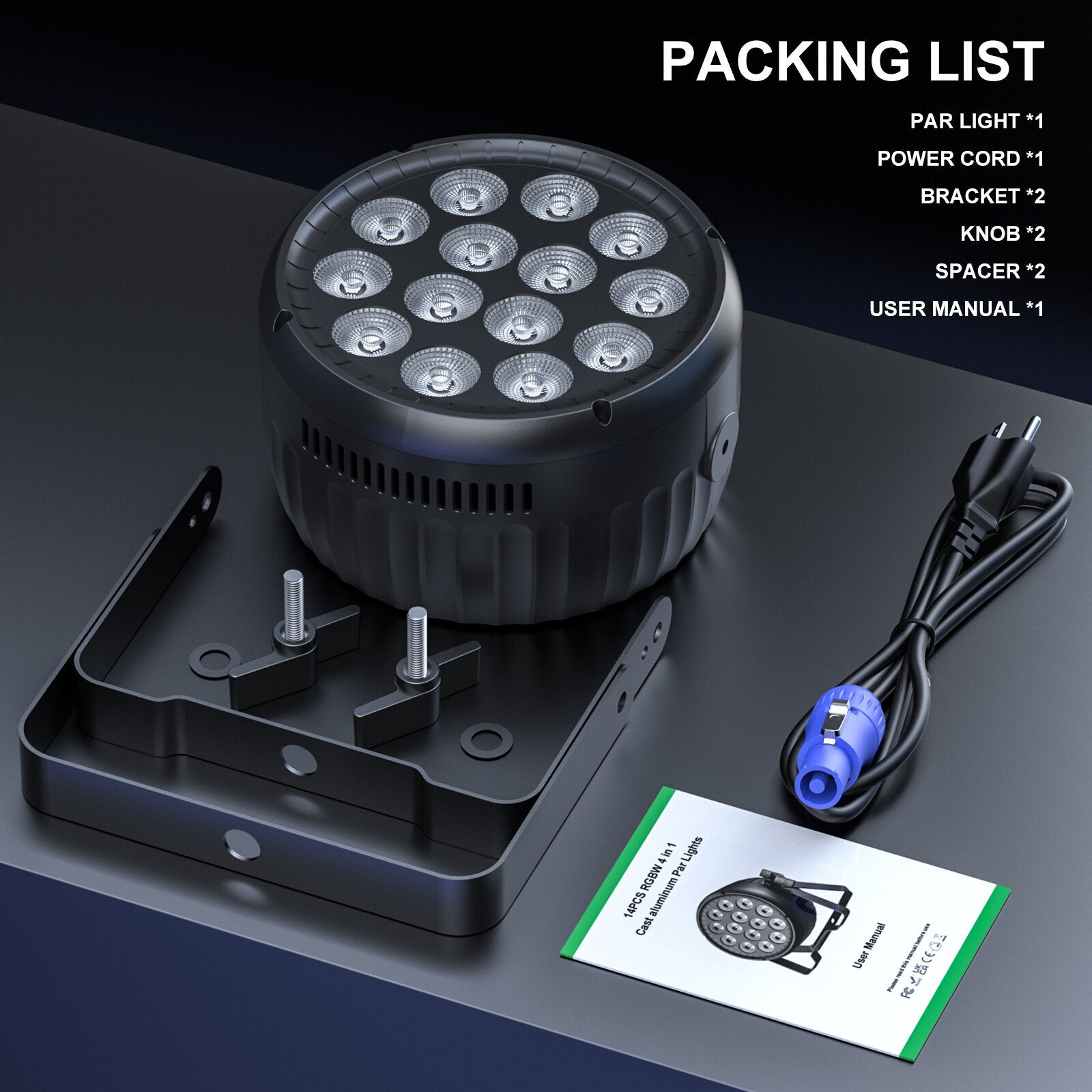 230W Metal Shell RGBW 4in1 14 LED Par DMX Stage Light Party DJ Show Wedding