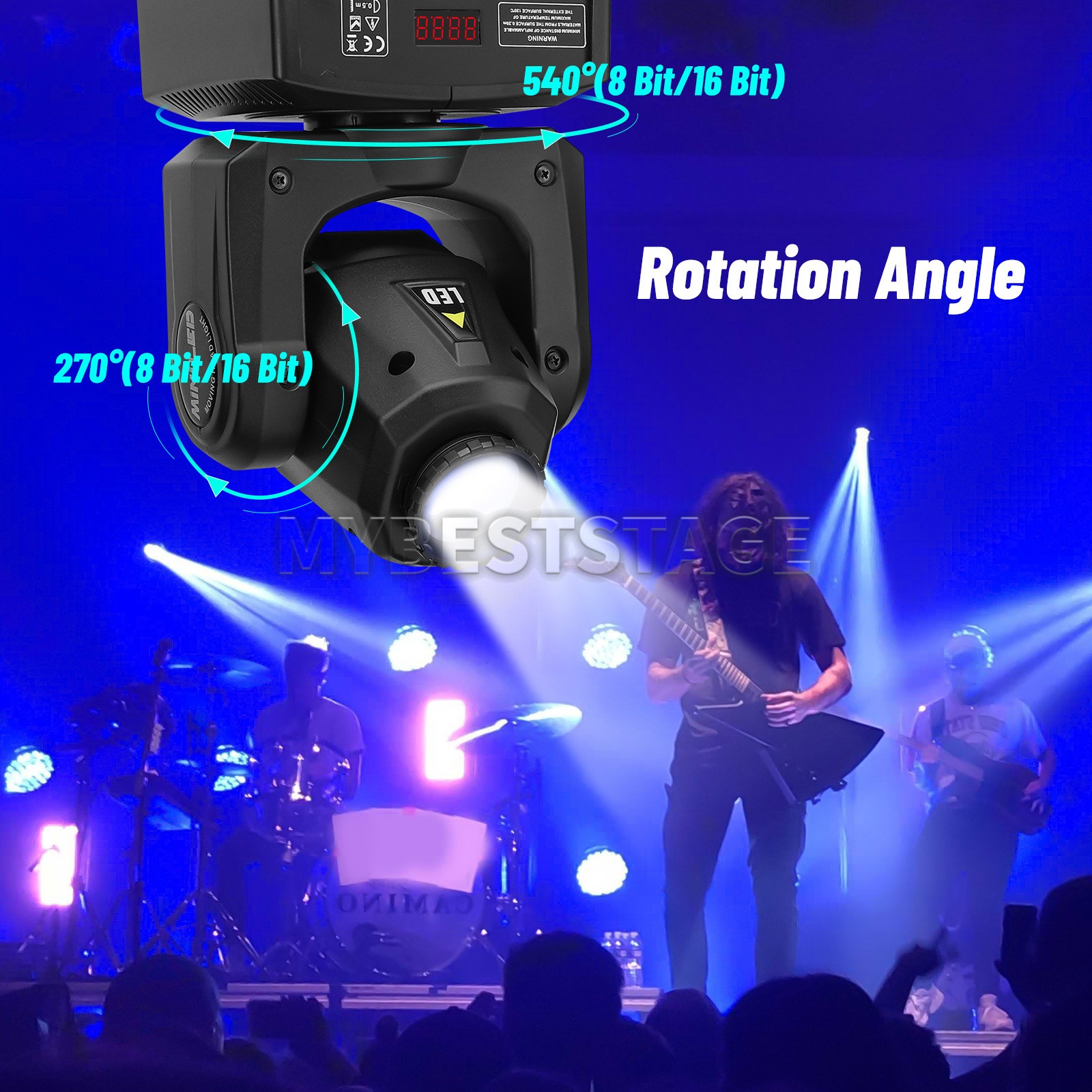 PAIDUN 120W Sharpy Beam Moving Head Light 8Gobo Music Control Disco Bar DJ Party