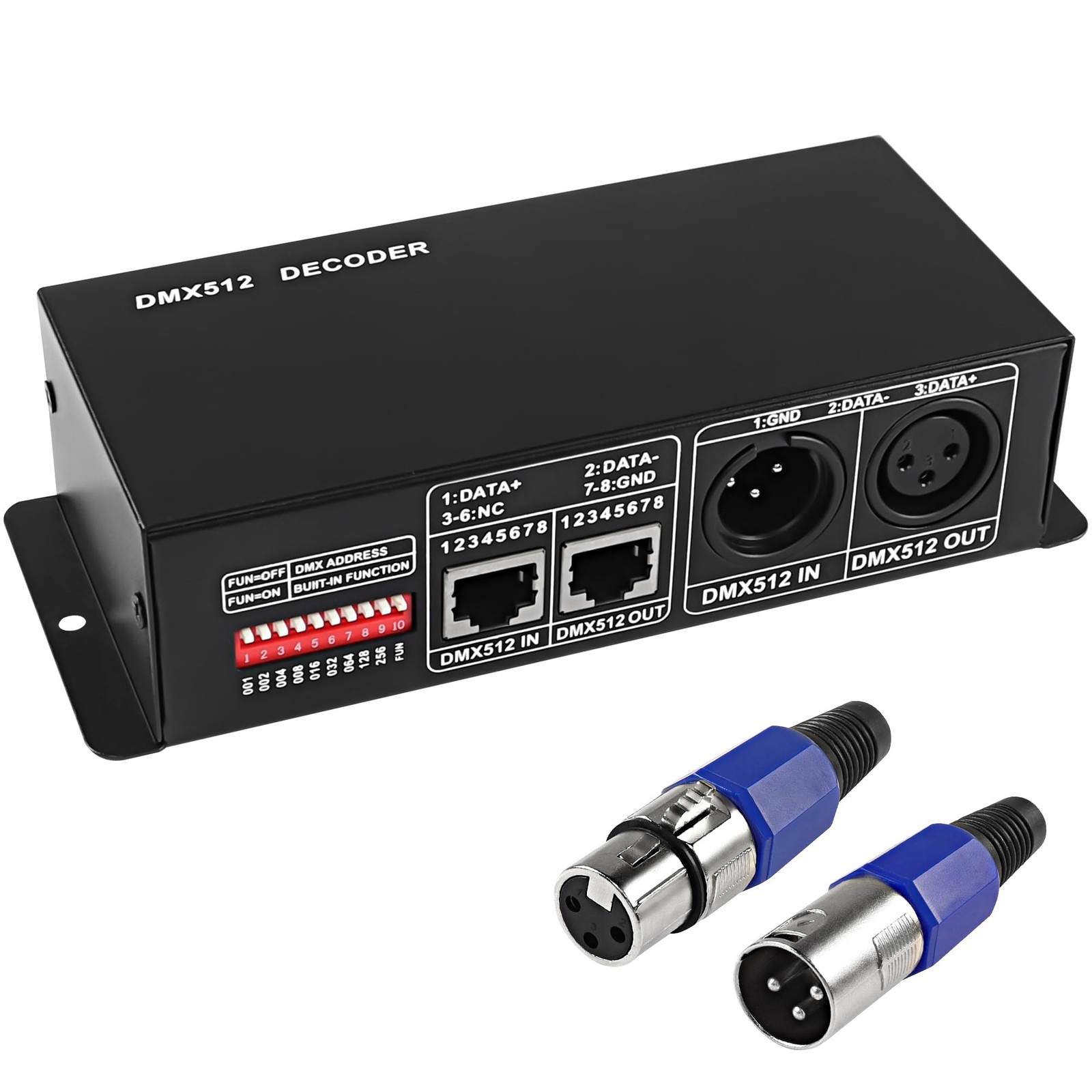 MEIRIYFA 4 Channel DMX512 Decoder LED Dimming Controller Driver,DMX PWM Constant