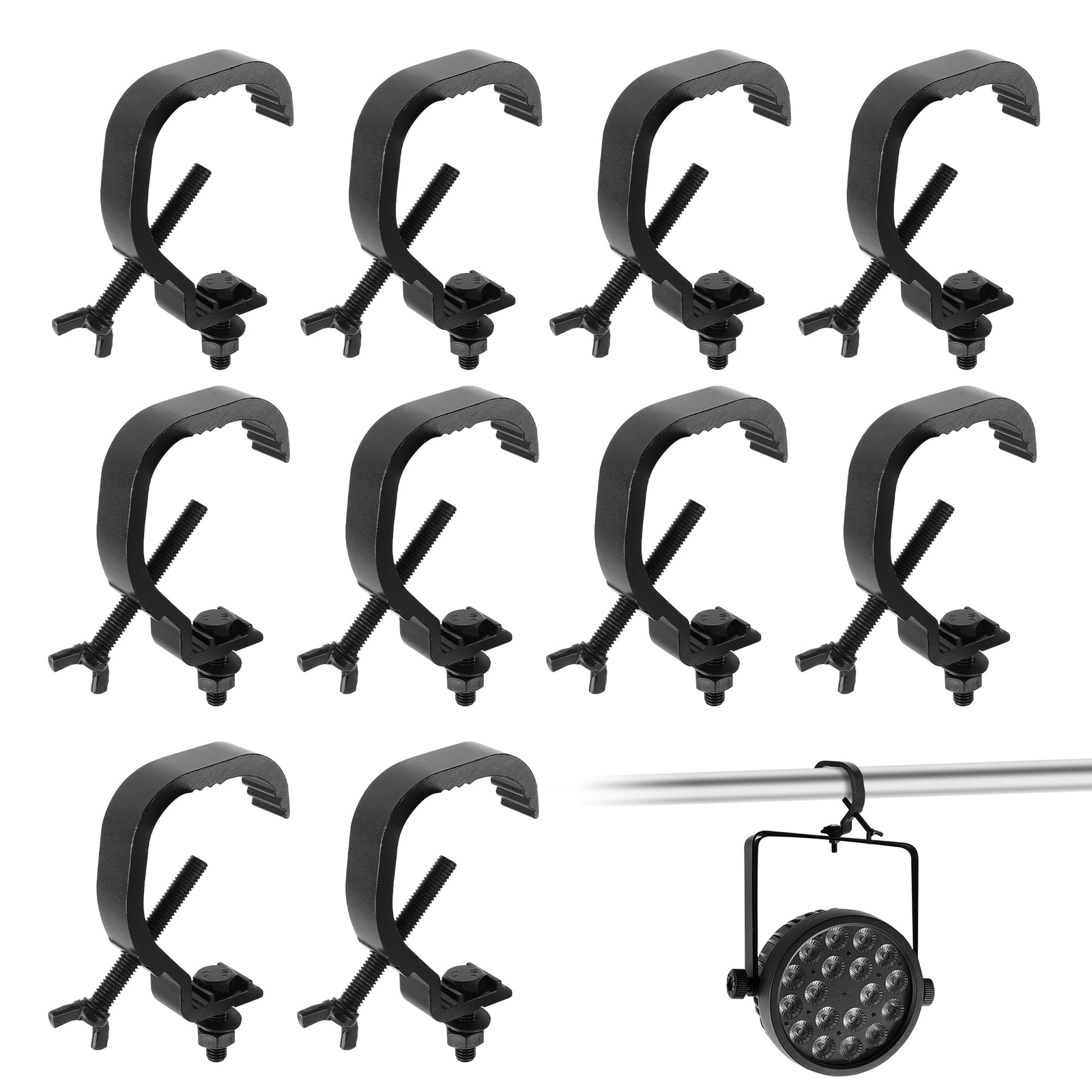 10 Pack Heavy Duty Aluminum Alloy Stage Light Clamp Hook Truss C Clamp for DJ