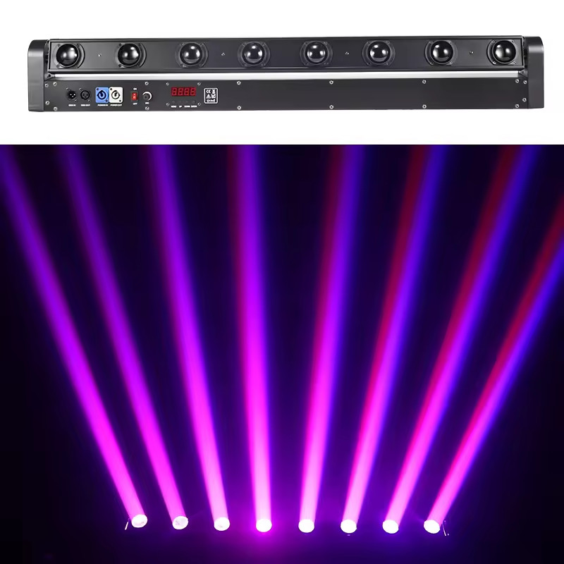 2pcs 8 Eyes 8x12W RGBW 4in1 DMX Moving Head LED Beam Bar Light for Disco DJs Bar