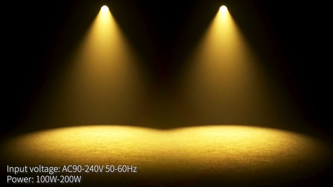 2PC LED Zoom Spotlight Adjustable 3200K-6500K COB Blinder Audience Stage Light