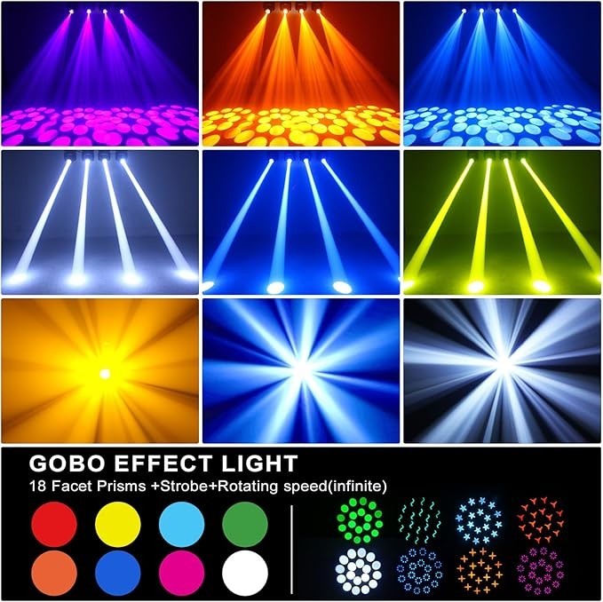 HOLDLAMP 120W DJ Stage Lights Moving Head Disco Lighting with 8 Colors