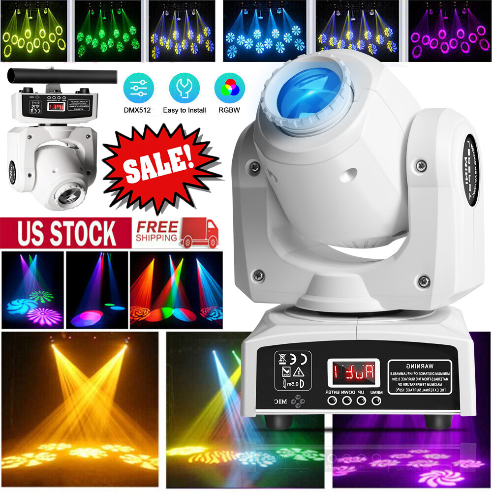 120W LED Moving Head Stage Light RGBW 8Gobo Spot Beam Disco DJ Show Lighting DMX