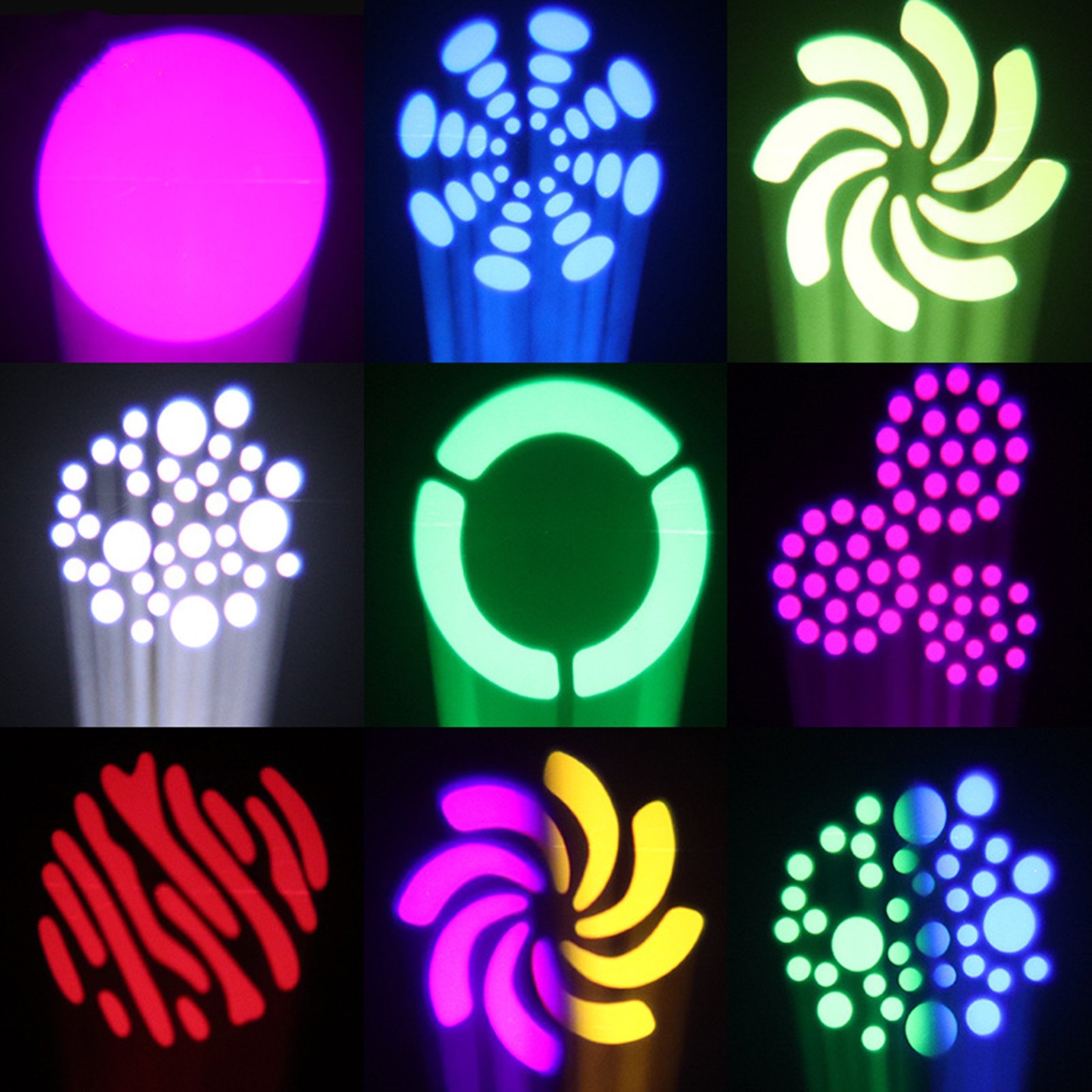 1/8PCS RGBW LED Moving Head Stage Lighting DMX512 8 Gobo DJ Disco Party Light