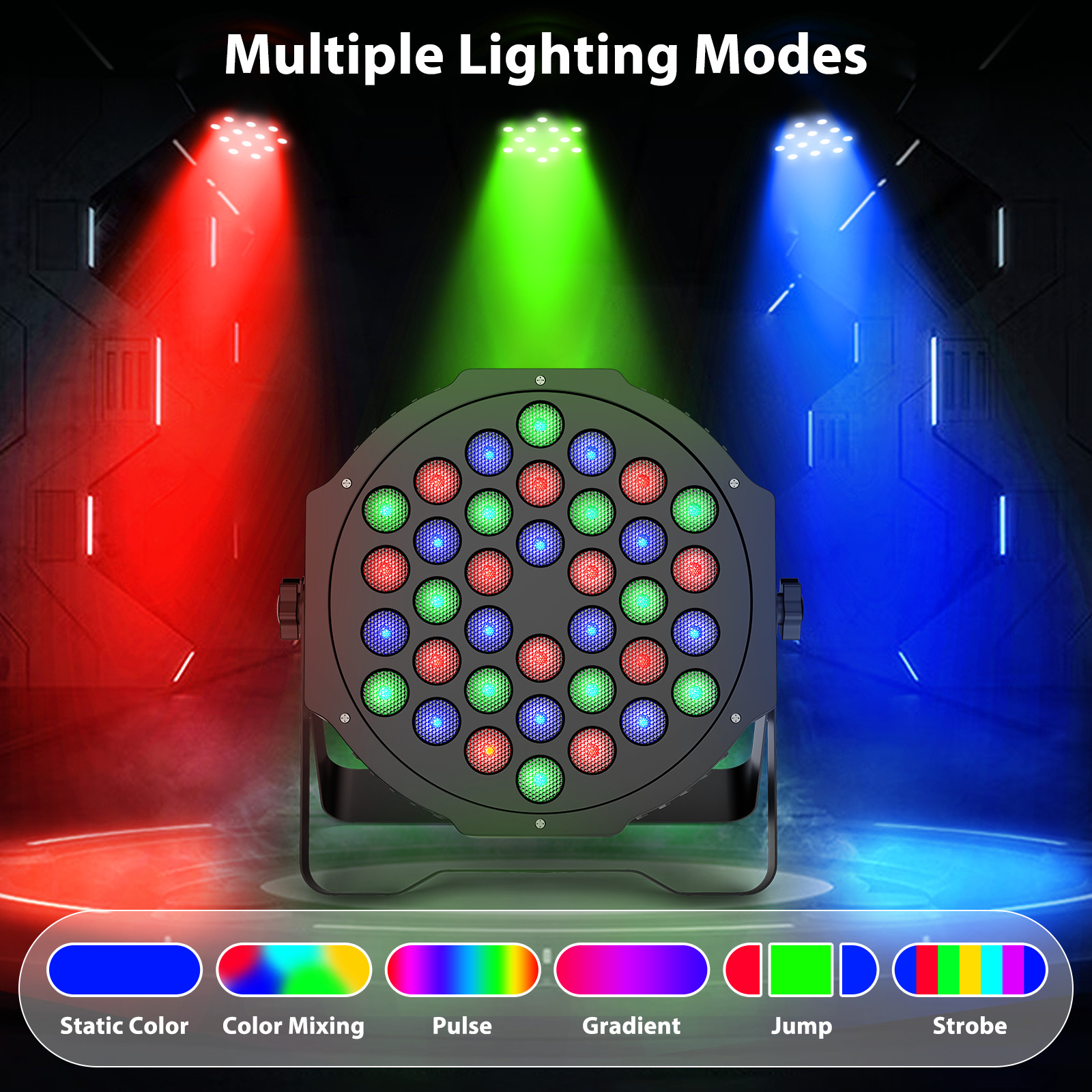 1-10PCS Disco DJ Party Stage Light 36LED RGB DMX Beam Lights Show PAR Lighting