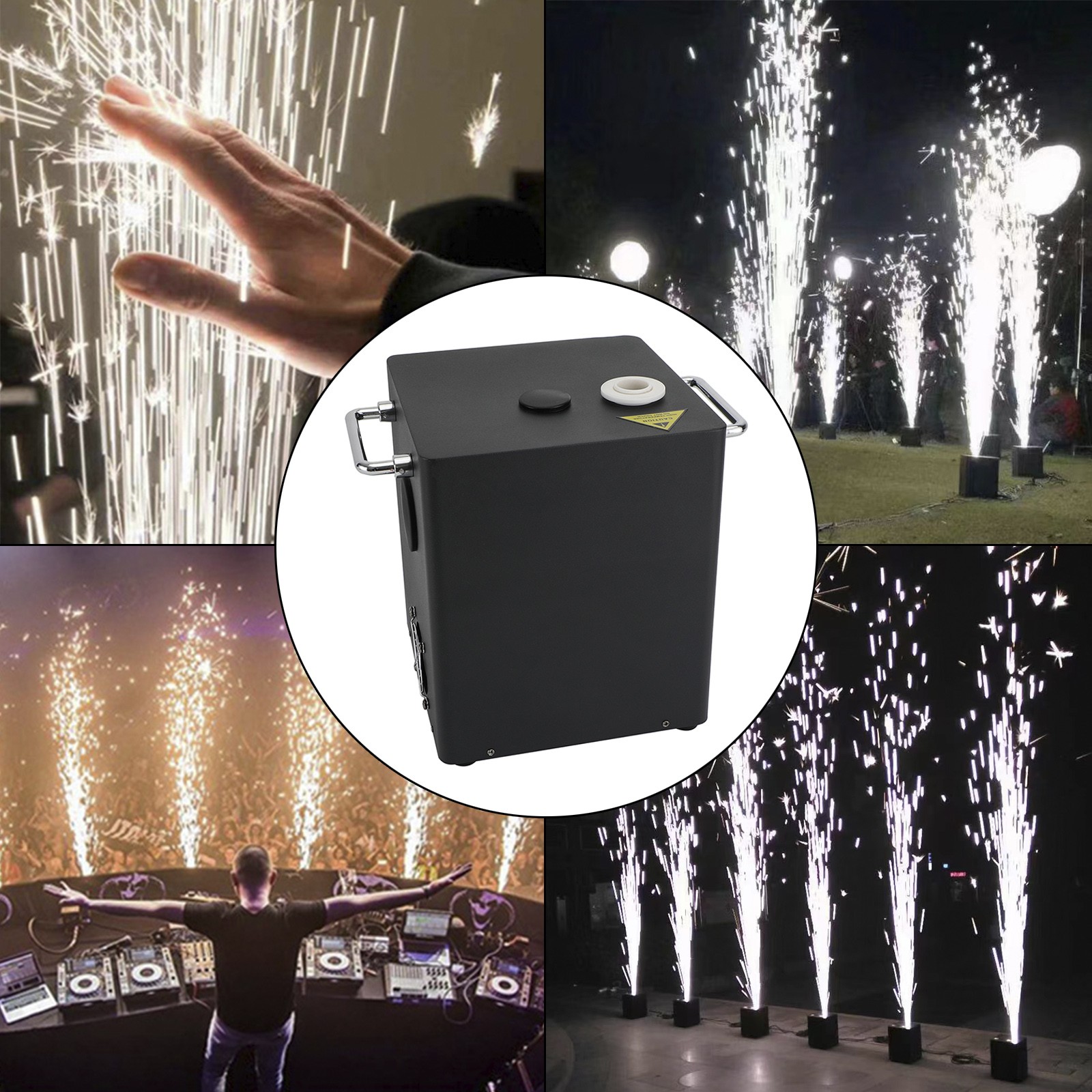 🎉700W Large Cold Spark Firework Machine DMX Stage DJ Event Party With Remote