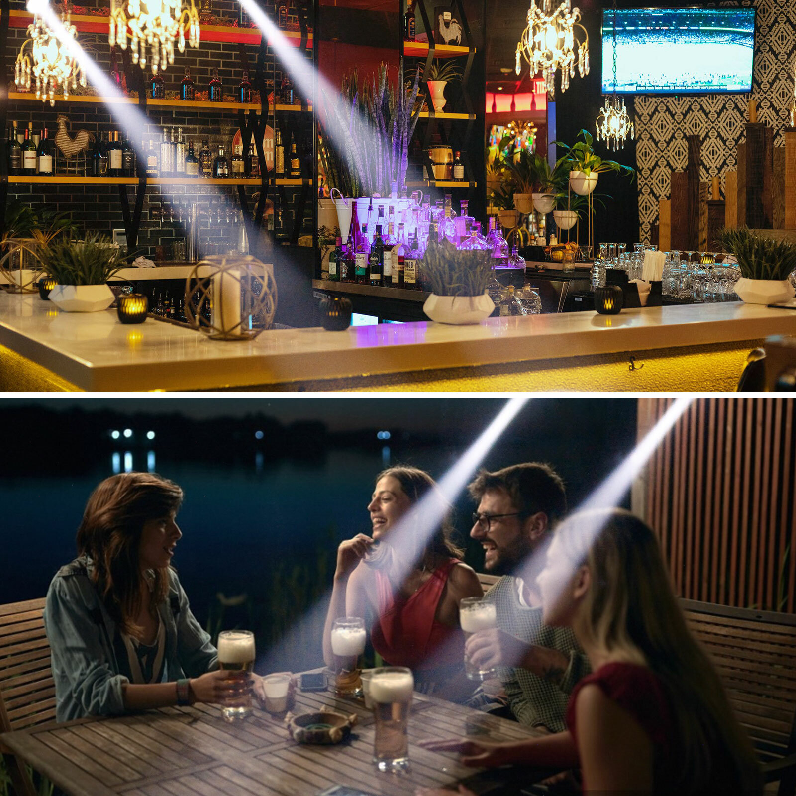 Spotlight Beam Pinspot Light White LED Stage Lighting KTV DJ Disco Party Wedding