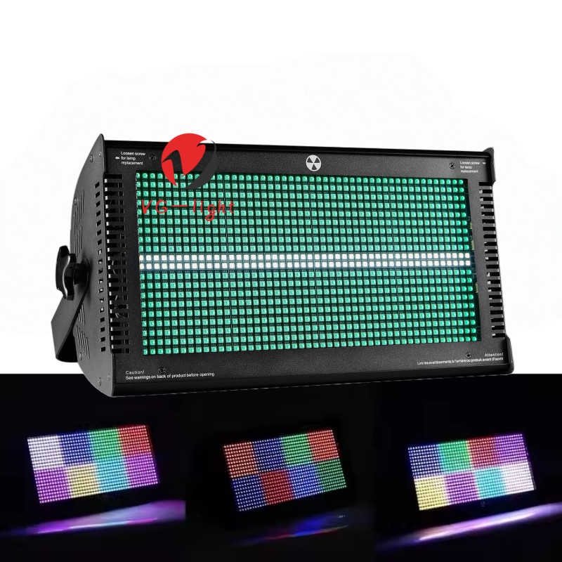 2PC Aluminum 1000w 8+8 Strobe Stage Flash Lighting RGBW LED Strobe Disco Light