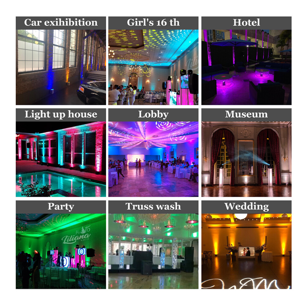 V-Show 1PC Wireless WIFI Battery Par Uplight 6x18W 6in1 RGBWA UV for Wedding