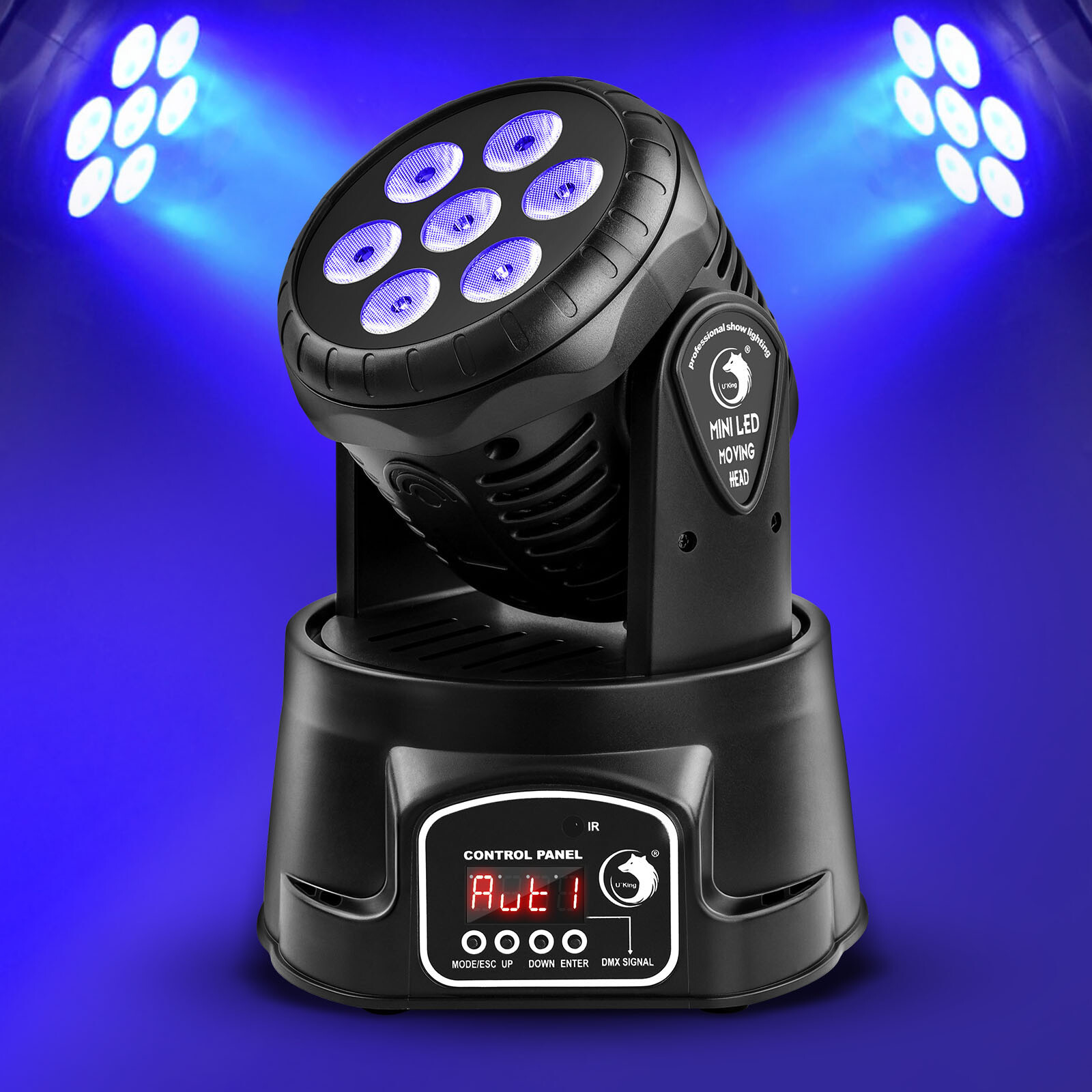 120W 7LED Moving Head RGBW Wash Stage Lighting Disco Party Lights Remote
