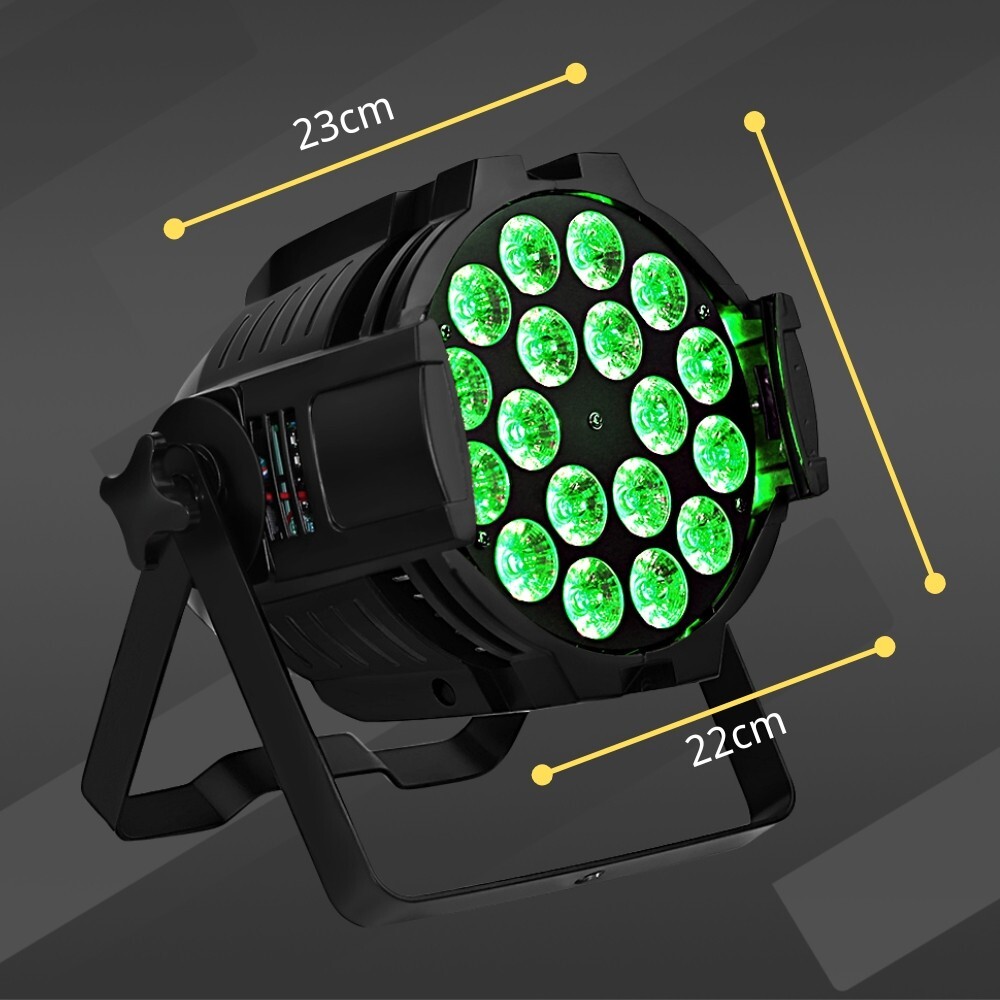 BECEN 2pcs 18x18W RGBWA+UV 6in1 LED Par Light For Church Party Christmas Stage