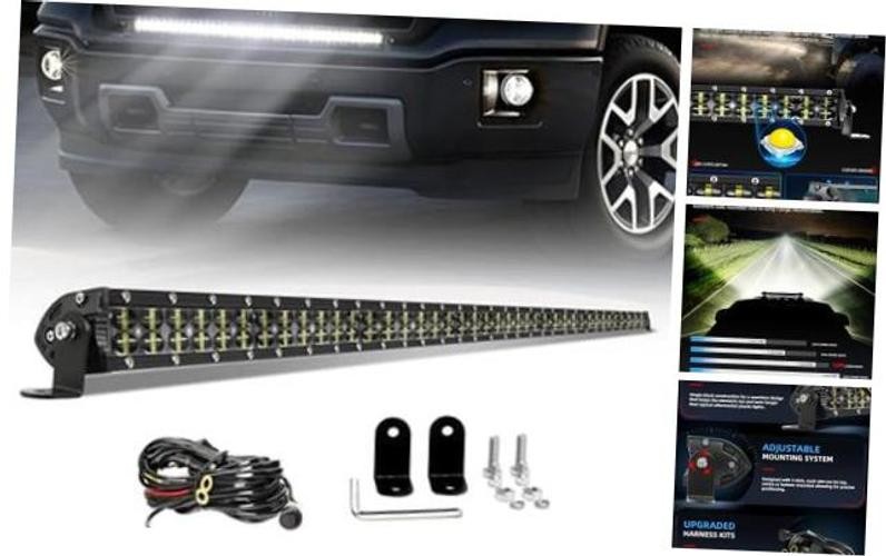 42Inch LED Light Bar 240W 48000LM Dual Row Light Bar Spot Flood Combo LED 42IN