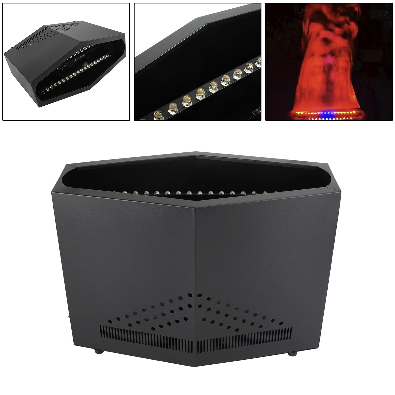 🎅36 LED Red+Blue Flame Fire Light Stage Simulated Decor Lamp DJ Xmas Party