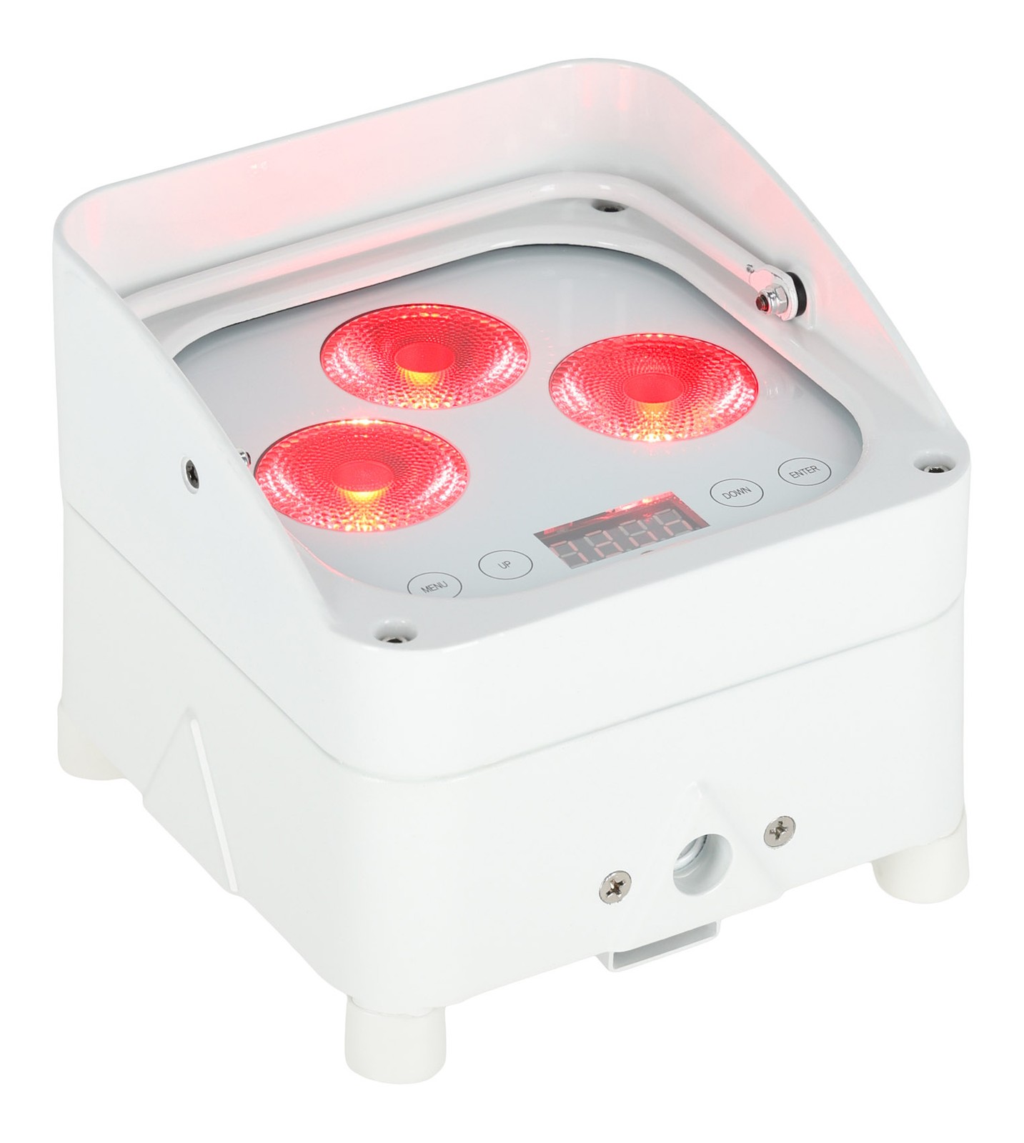 Rockville WET PAR 50 White Waterproof Battery DJ Light+Wireless DMX+RF Remote