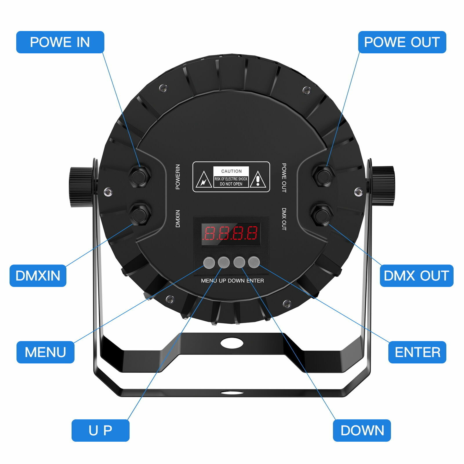 270W RGBW 18 LED Par Stage Light Waterproof IP65 DJ Lights DMX512 Strobe Beam US