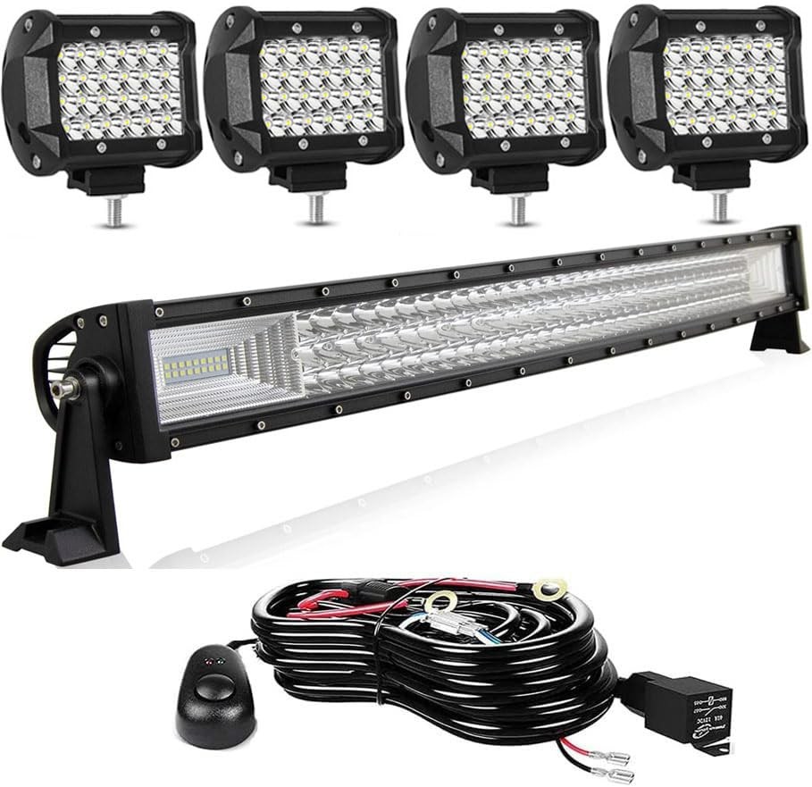 LED Light Bar Kits – 32IN Curved 405W Triple Row 32IN-405W LED Light Bar Kits