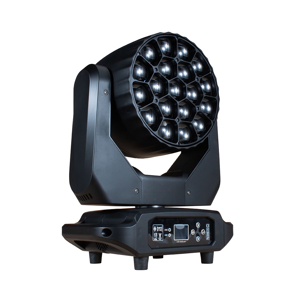 19x15W/19x20W LED RGBW Moving Head Light Beam Wash Zoom Or Case Party Show Disco