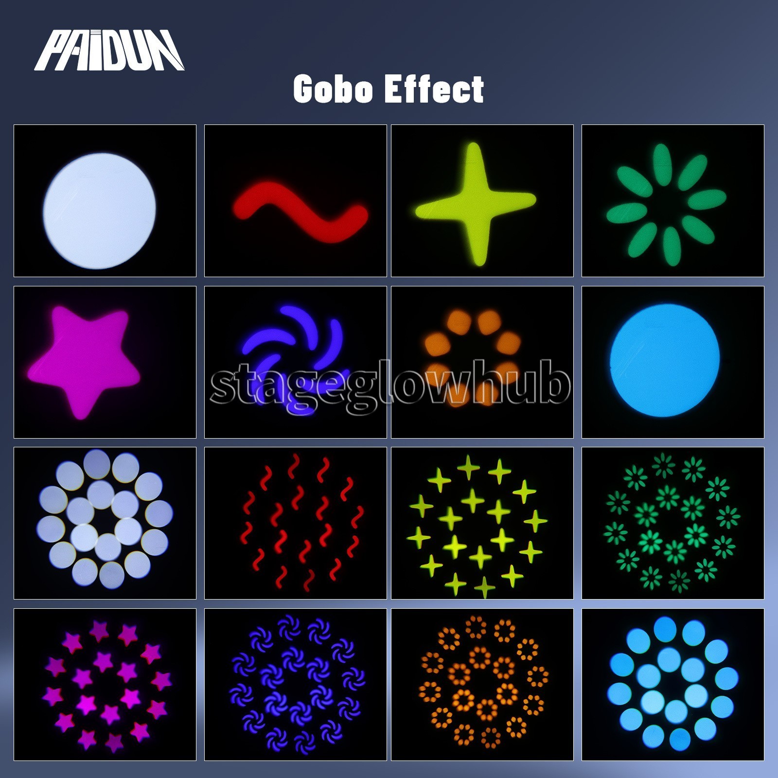 PAIDUN 150W LED Gobo Moving Head Light DMX512 DJ Disco Bar Party Stage Lighting