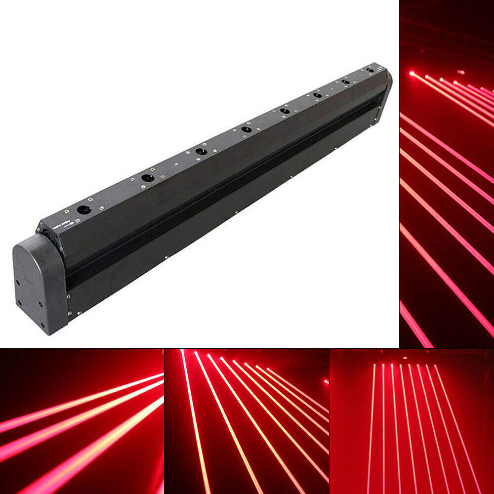 DMX 6/8/9 Eyes RED LED Projector Stage Moving Head Beam Scan Laser Light Bar DJ