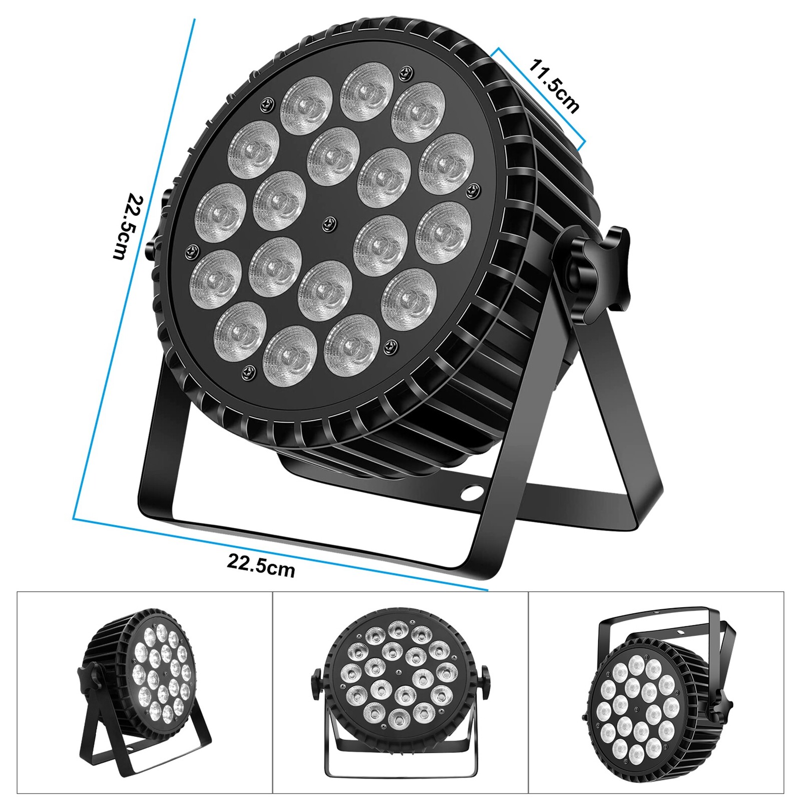 200W RGBW Stage Lighting 18LED PAR DMX Cast aluminum DJ Disco Party Club Light