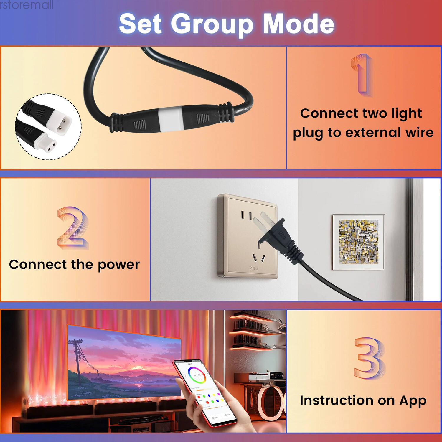 RGBW Ocean Wave Wall Washer Light Background Projector Lamp LED Floor Night Lamp