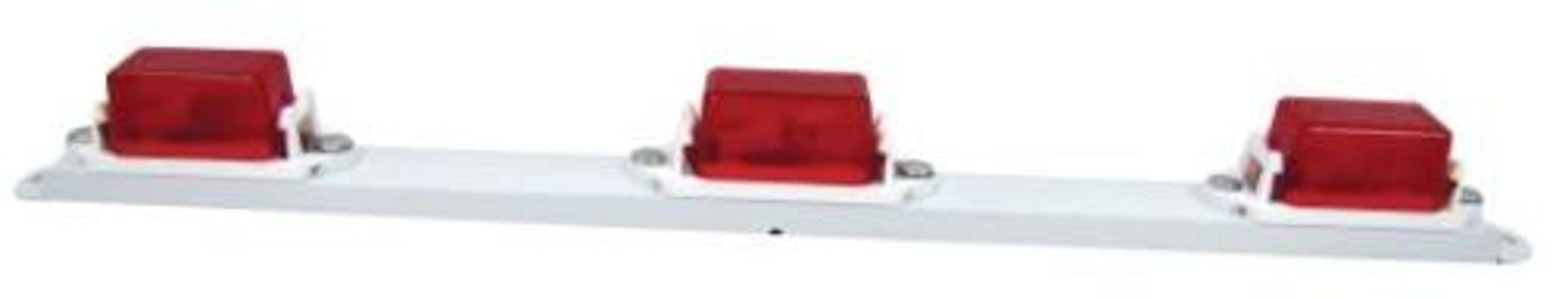 Peterson 107-3R Incandescent Id Bar Light Mini White 16.63″ x 1.42″, Red