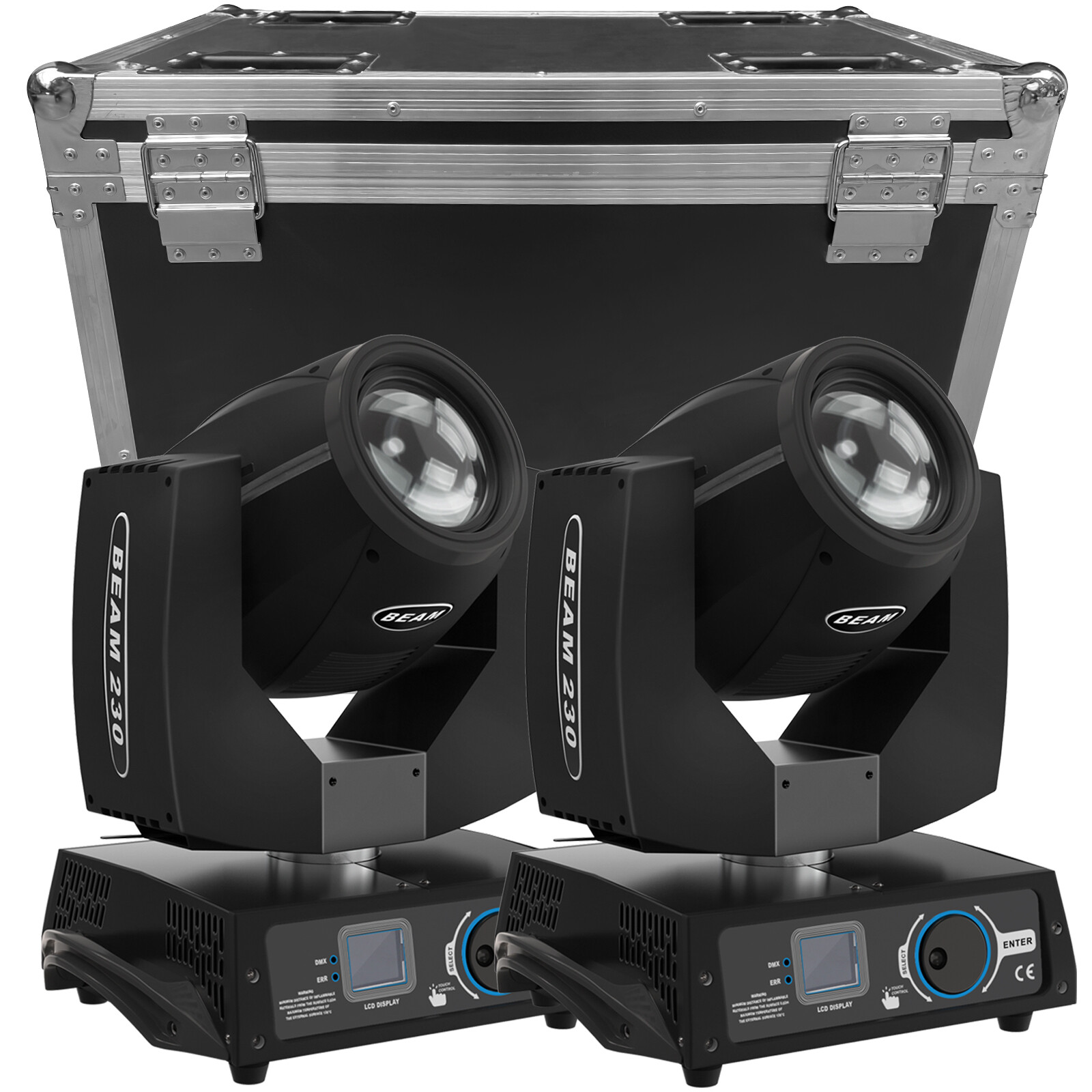2pcs 230W 7R Beam Moving Head Light RGBW 16Prism DMX Sharpy Strobe Stage Light