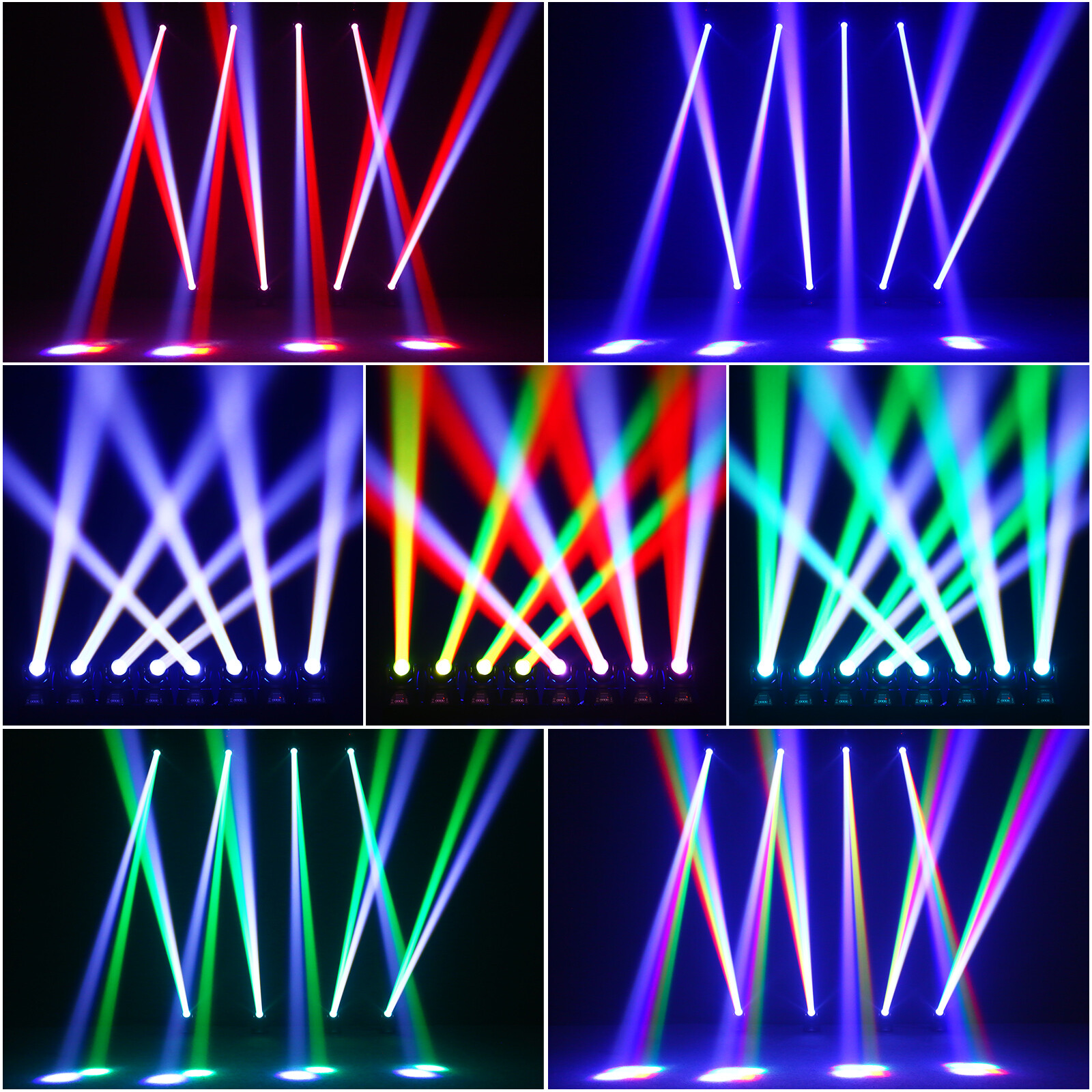 70W Mini Moving Head Light DMX RGBW LED DJ Lights Party Spot Stage Lighting