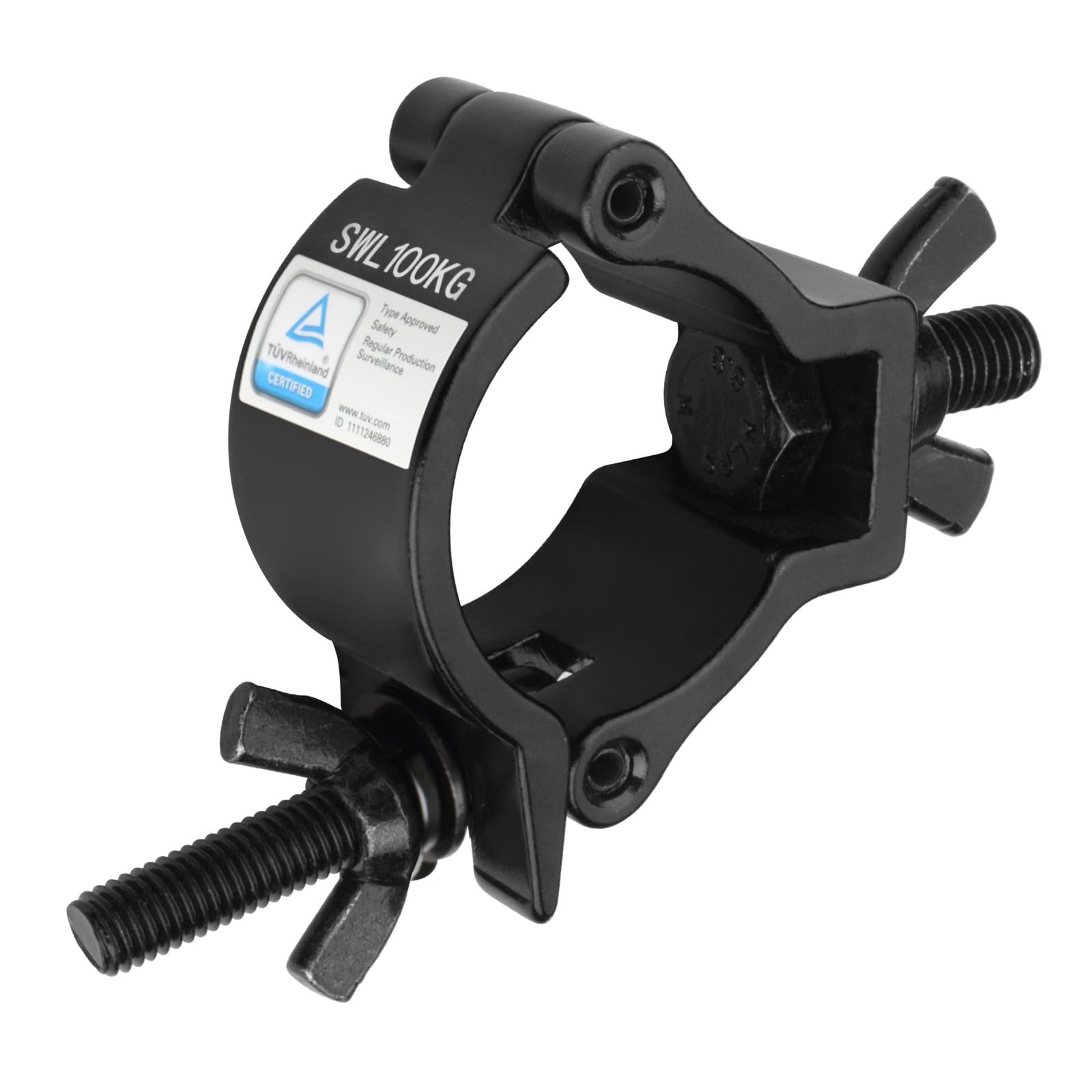 Black Aluminum Alloy DJ Light Truss Clamp Fits 2 Inch Stage 220lb 10 PCS