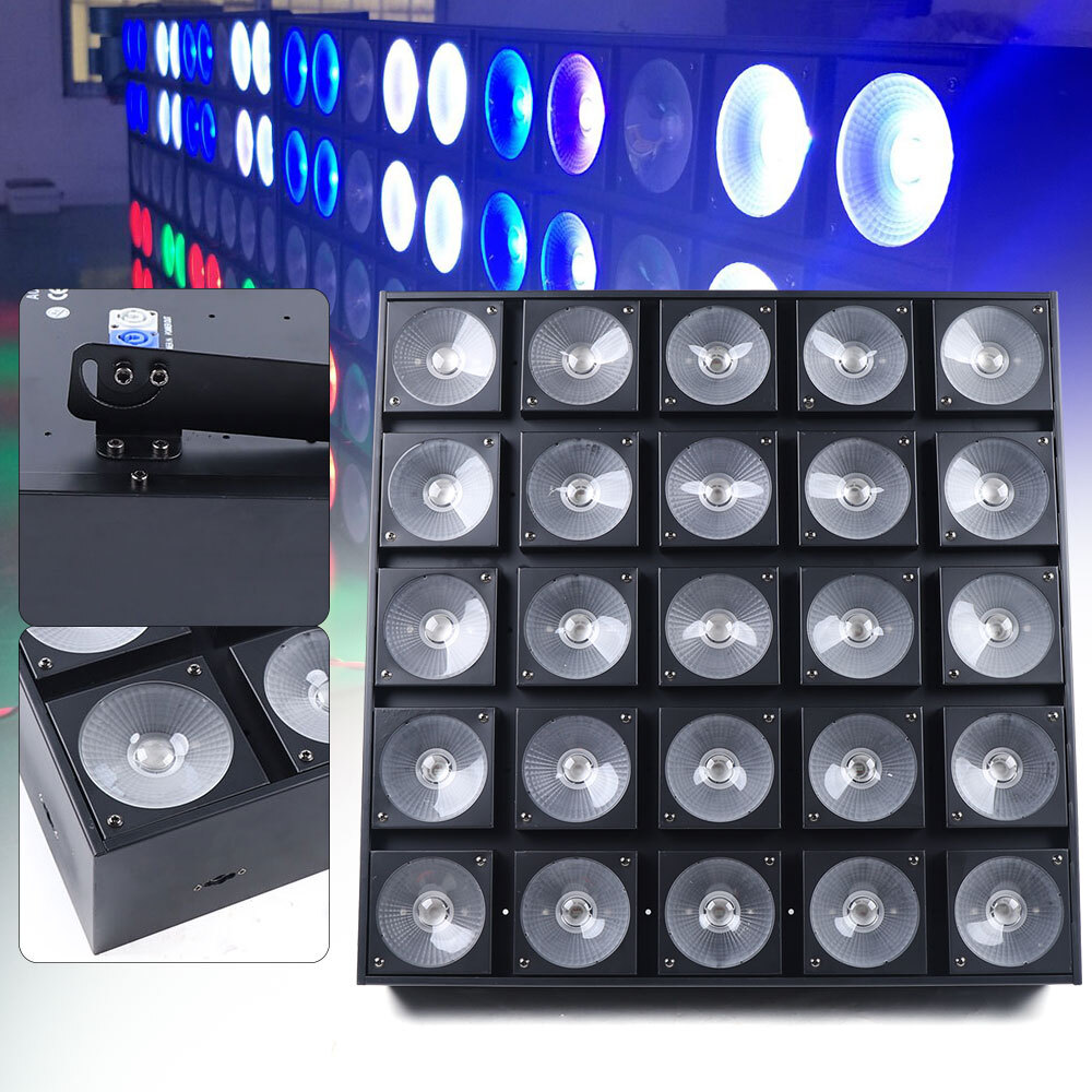 25LEDs 3 in 1 RGB 25° Beam COB Blinder Stage Effect Lighting DMX Disco DJ Light