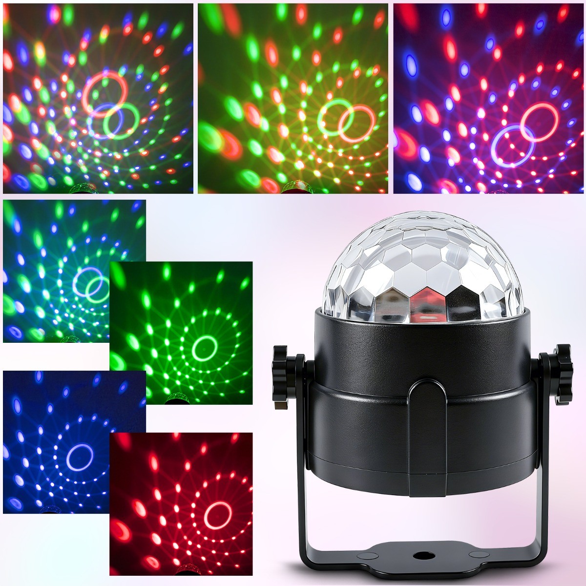 USB Disco Party Lights Strobe Led Dj Ball Sound Activated Bulb Dance Lamp+Remote