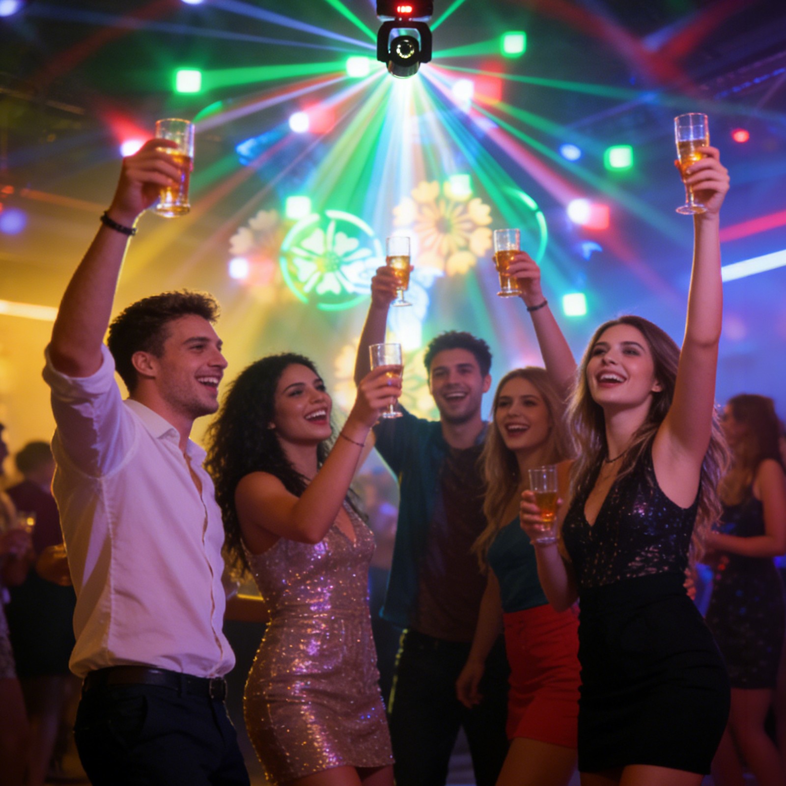 80W RGWYC LED Moving Head Light Pattern Beam Stage DJ Disco DMX Spot Light Club