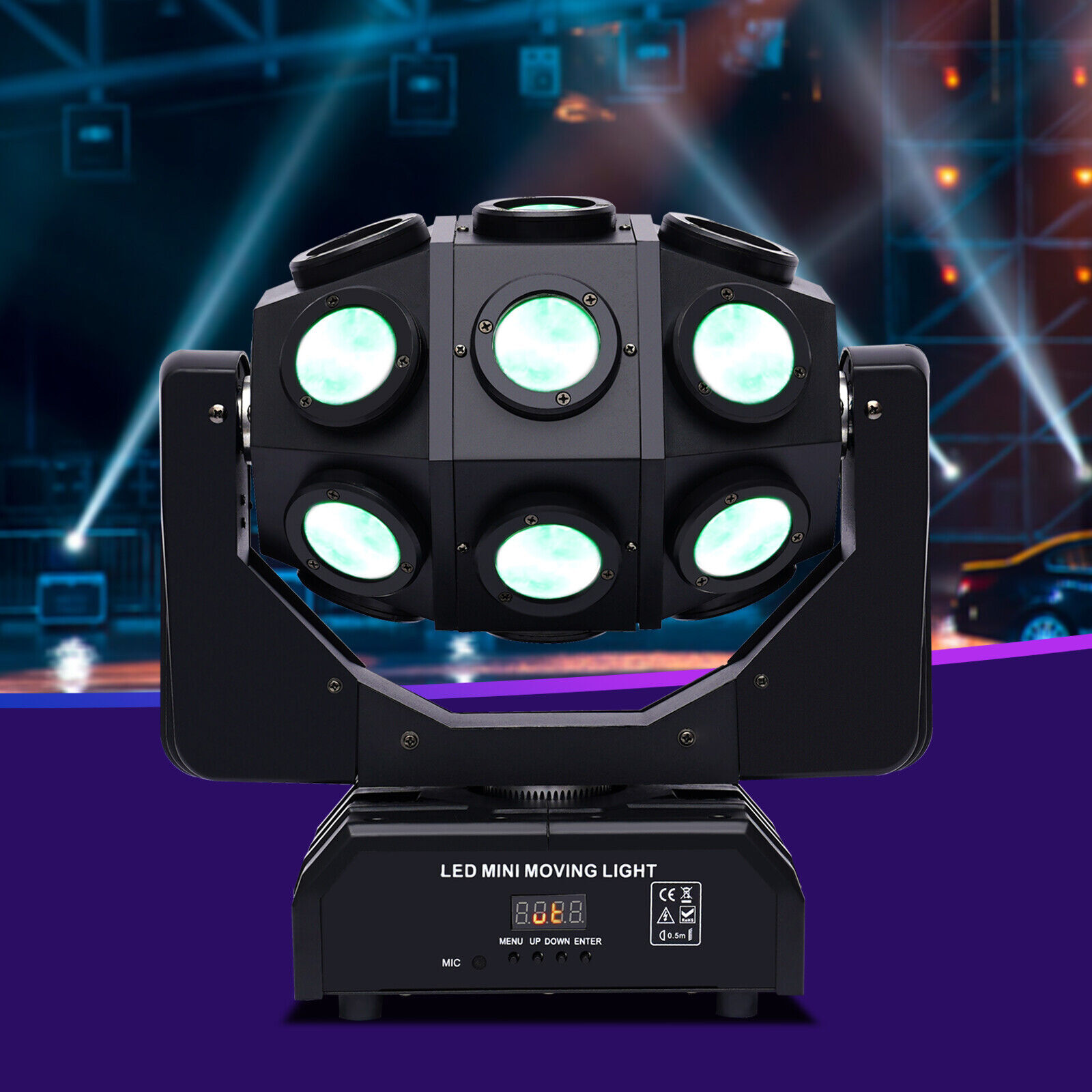 270W Moving Head Light 18 LED Beam RGBW Ball Stage Strobe Lights Disco DMX Party