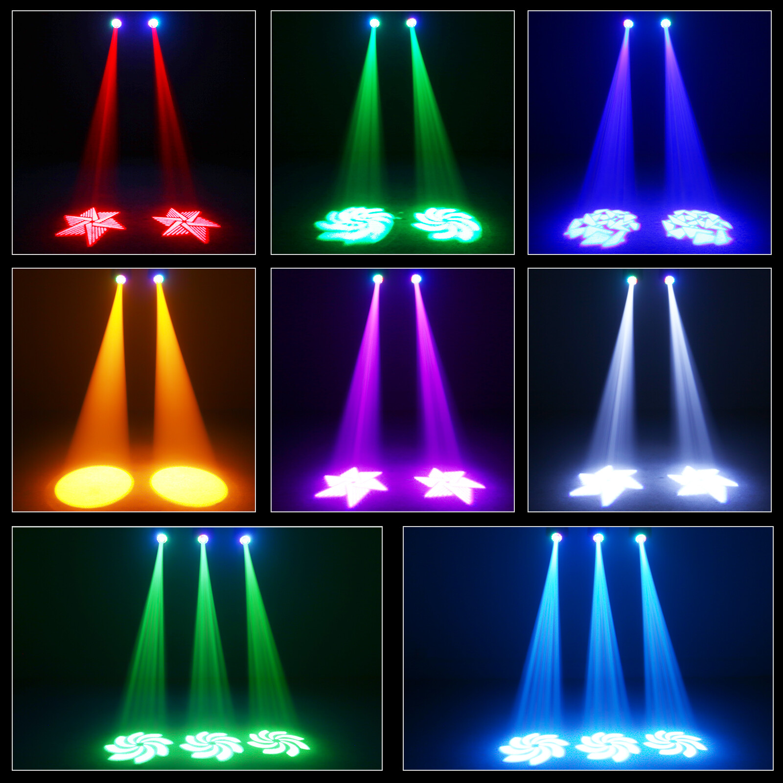 100W Moving Head Stage Light 8Gobo 9/11CH DMX LED DJ Disco Party Spot Light Show
