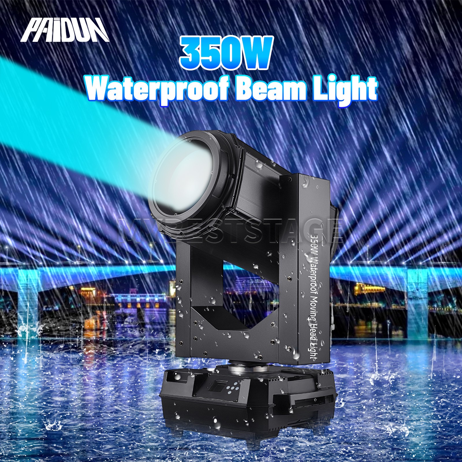 PAIDUN 350W Super Beam Moving Head Spot Light Outdoor Waterproof IP65 RDM DMX512