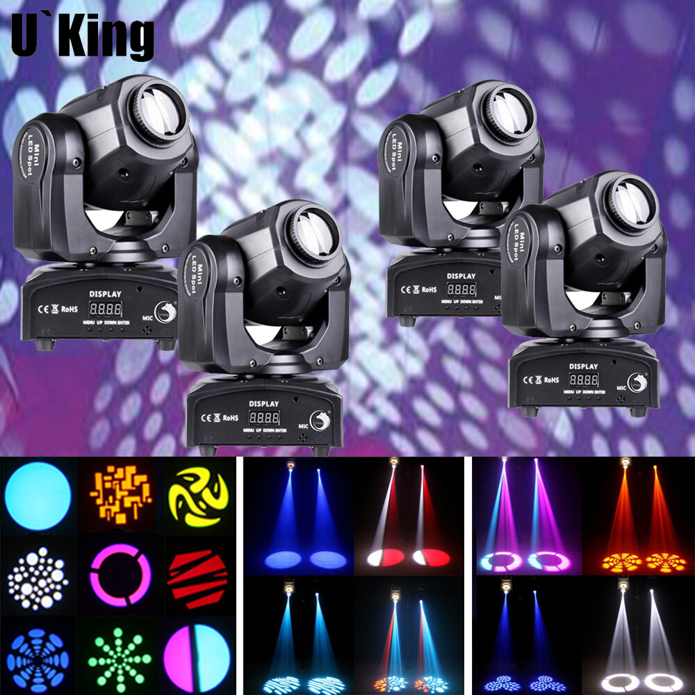 1-4Pcs Moving Head LED Par Stage Lighting RGBW DMX 120W Show Club DJ Light Party