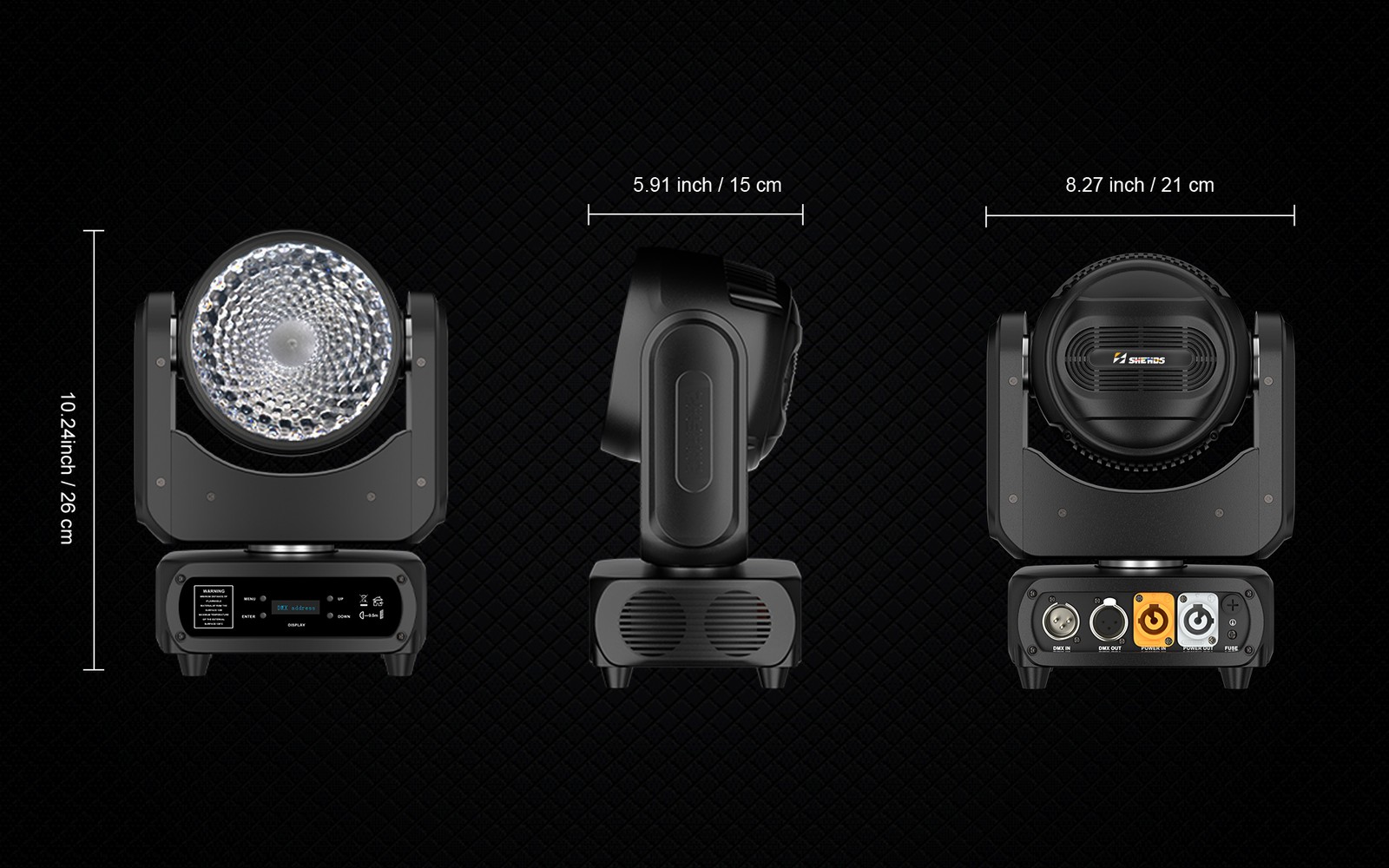 SHEHDS LED 120W Wash Spotlight RGBW 4IN1 Moving Head Light For Stage Wedding Bar