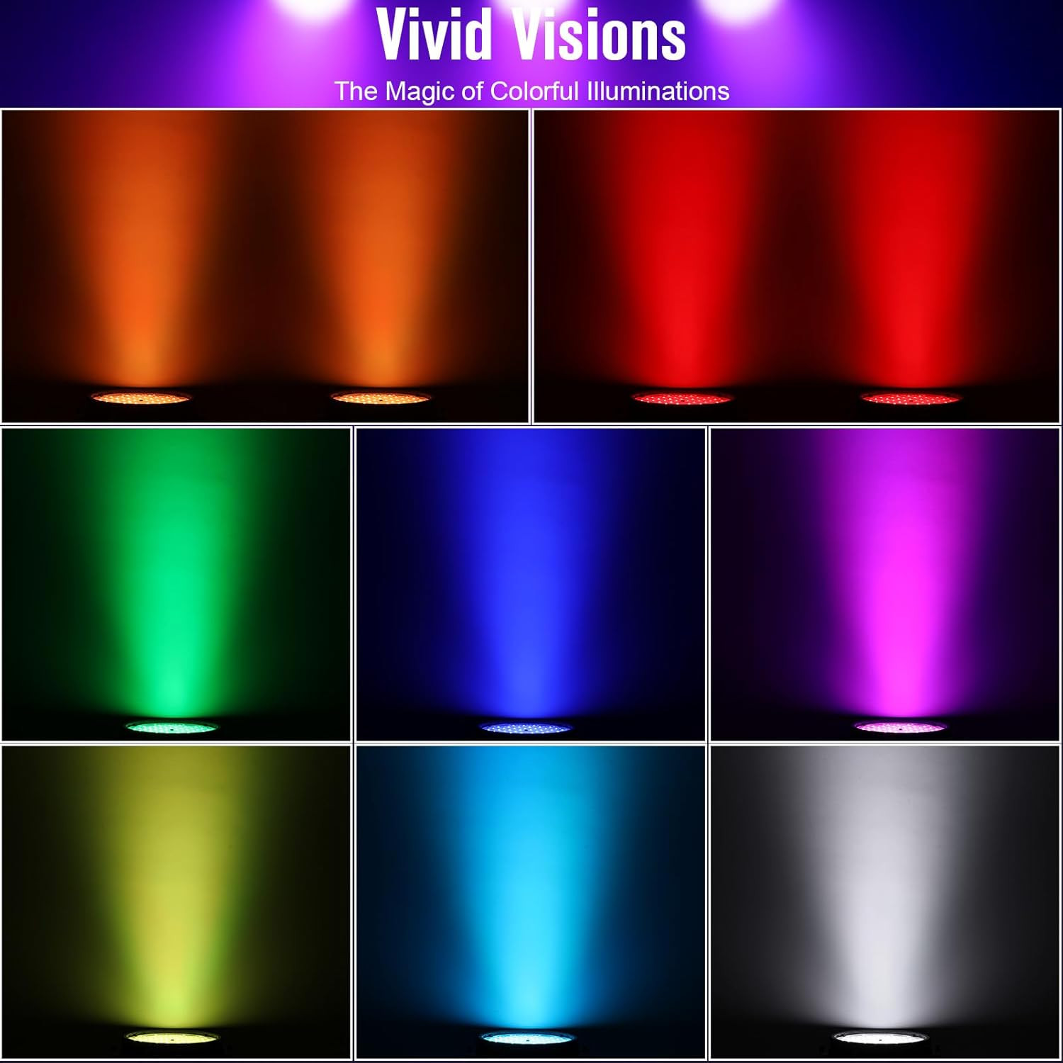 54 * 4W High CRI Par Light, CRI/RA 90 RGBW 4 in 1 Ultra-Bright LED Stage Lights,
