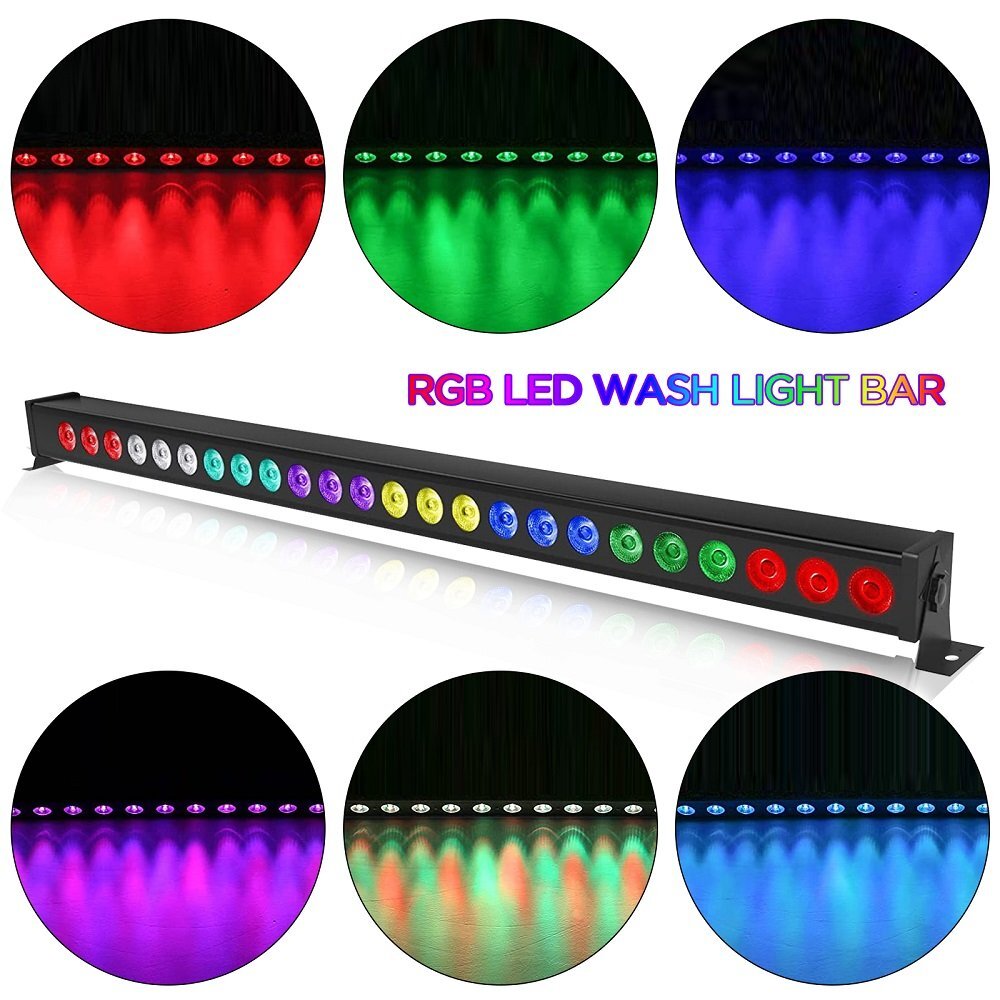 Bar Light 120W RGB 24LED Wall Wash Light DMX Stage Strip Party Disco Lamp Remote