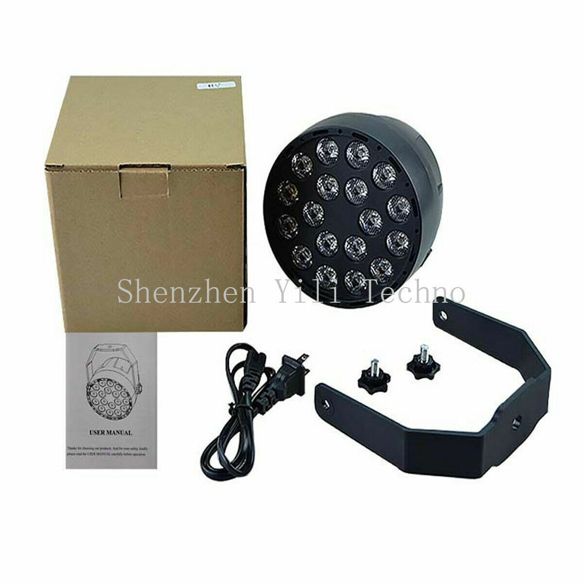 18x3W LED DMX512 Stage Light Spotlight UV Purple Sound Control Projection Lamp