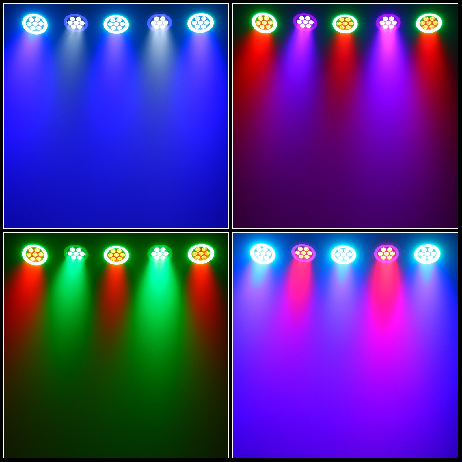 Wireless RGB LED Par Light Master Slave Sound Activated DMX512 For Stage Event