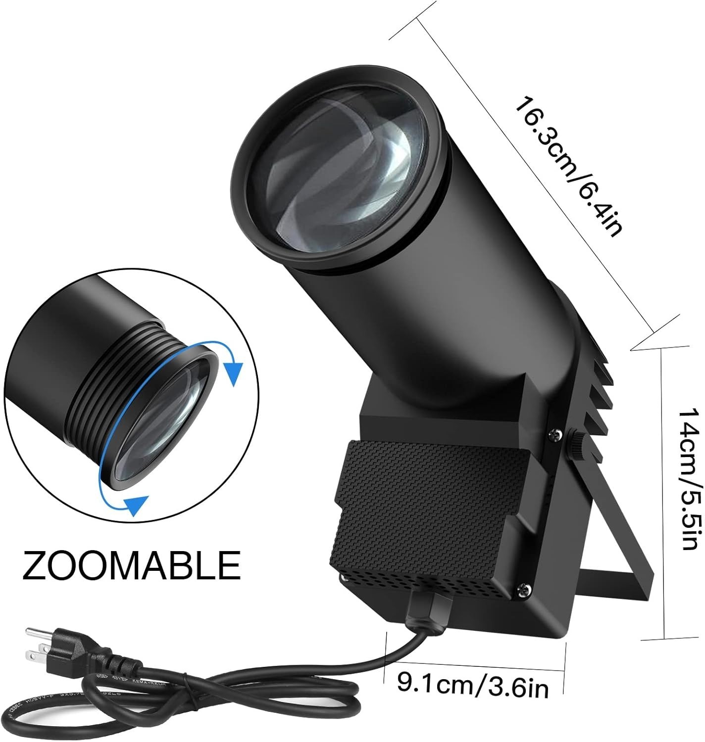 Multipurpose RGBW Pinspot Light with Sound Activation for DJ and Events
